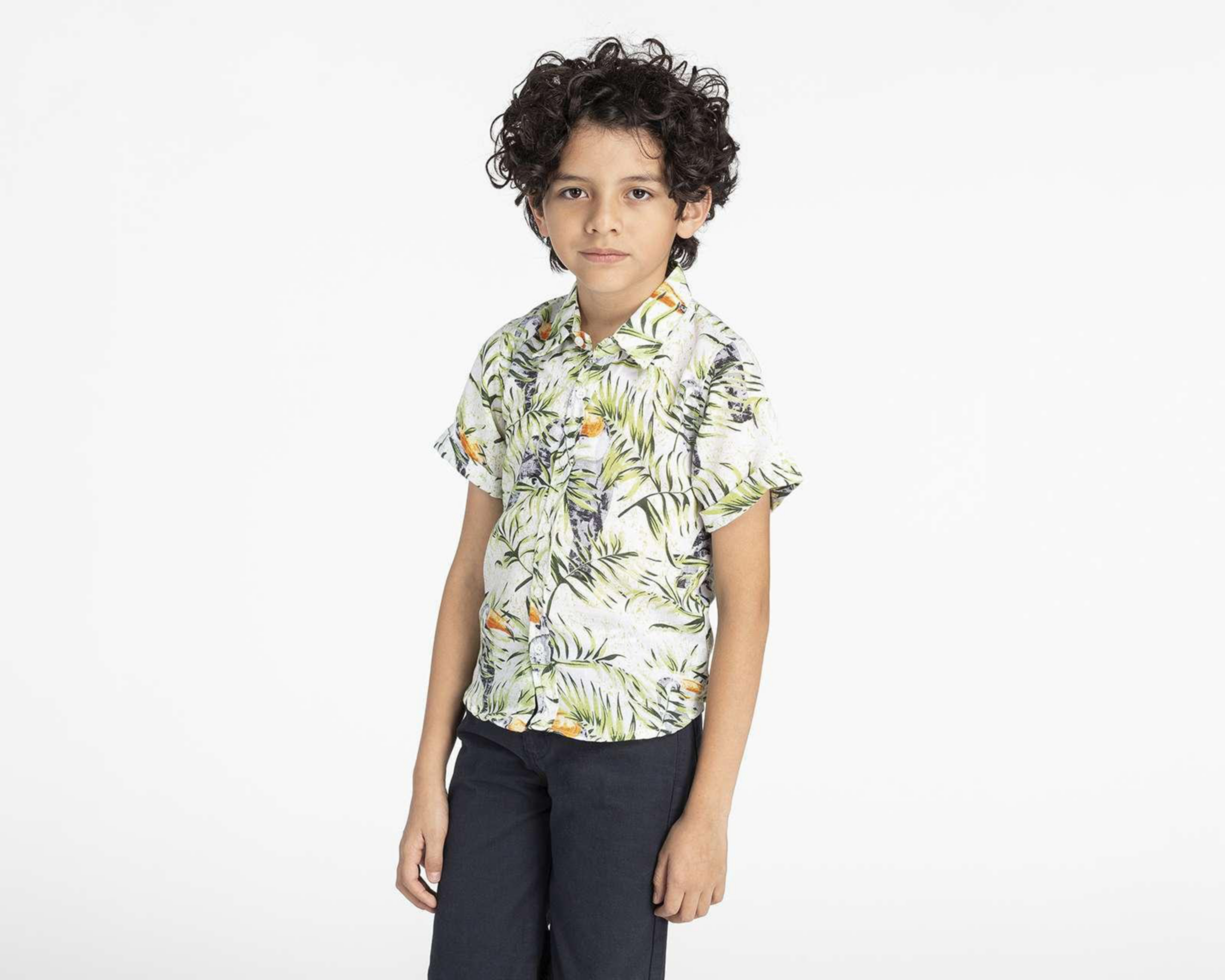 Foto 2 pulgar | Camisa Refill Manga Corta Estampada para Niño