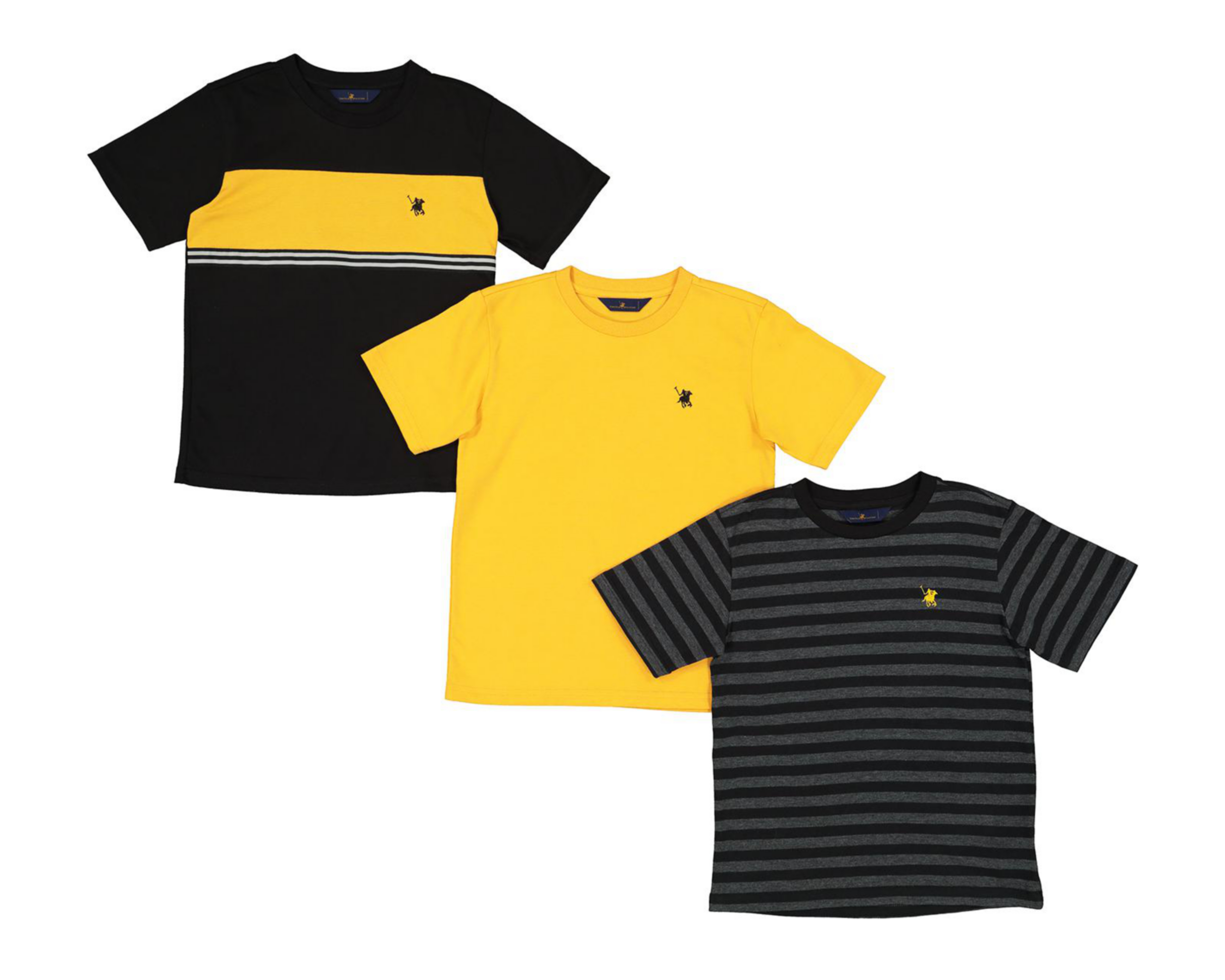 Foto 1 | Playera York Team Polo Club para Niño 3 Piezas