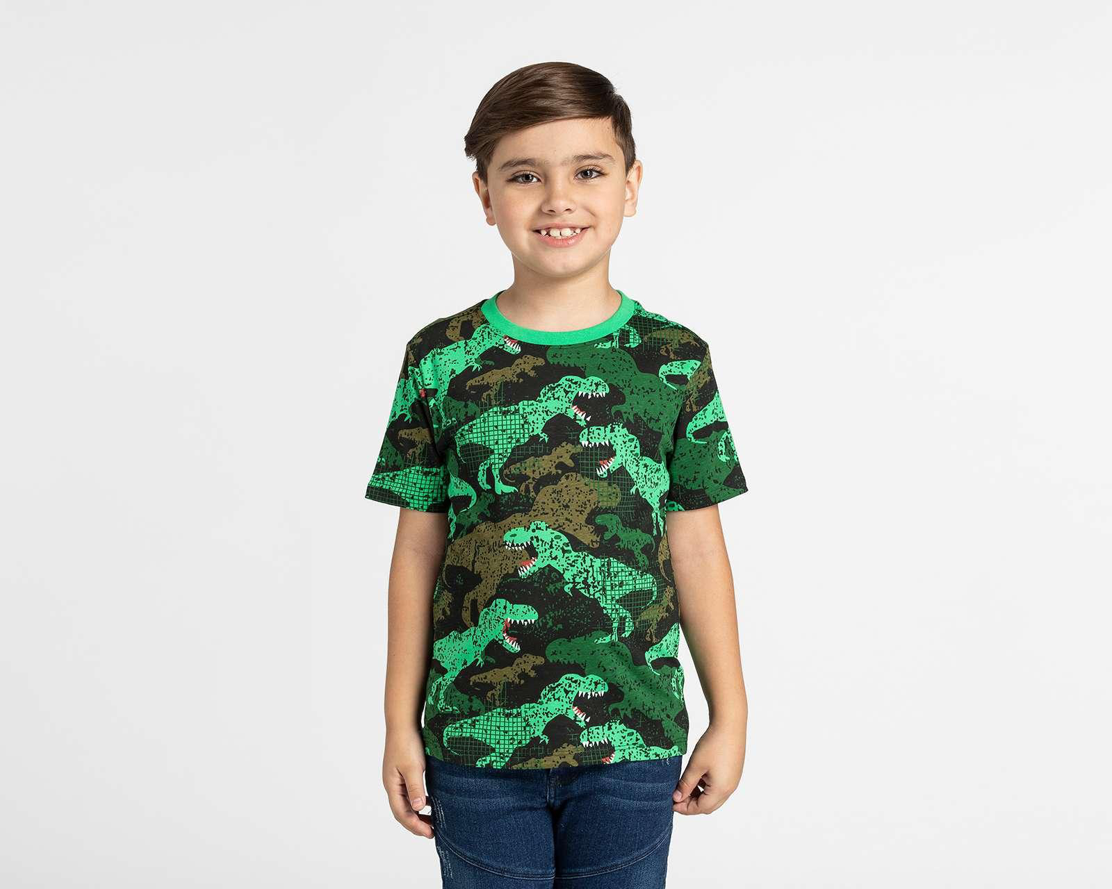 Playera Refill Manga Corta de Dinosaurios para Niño