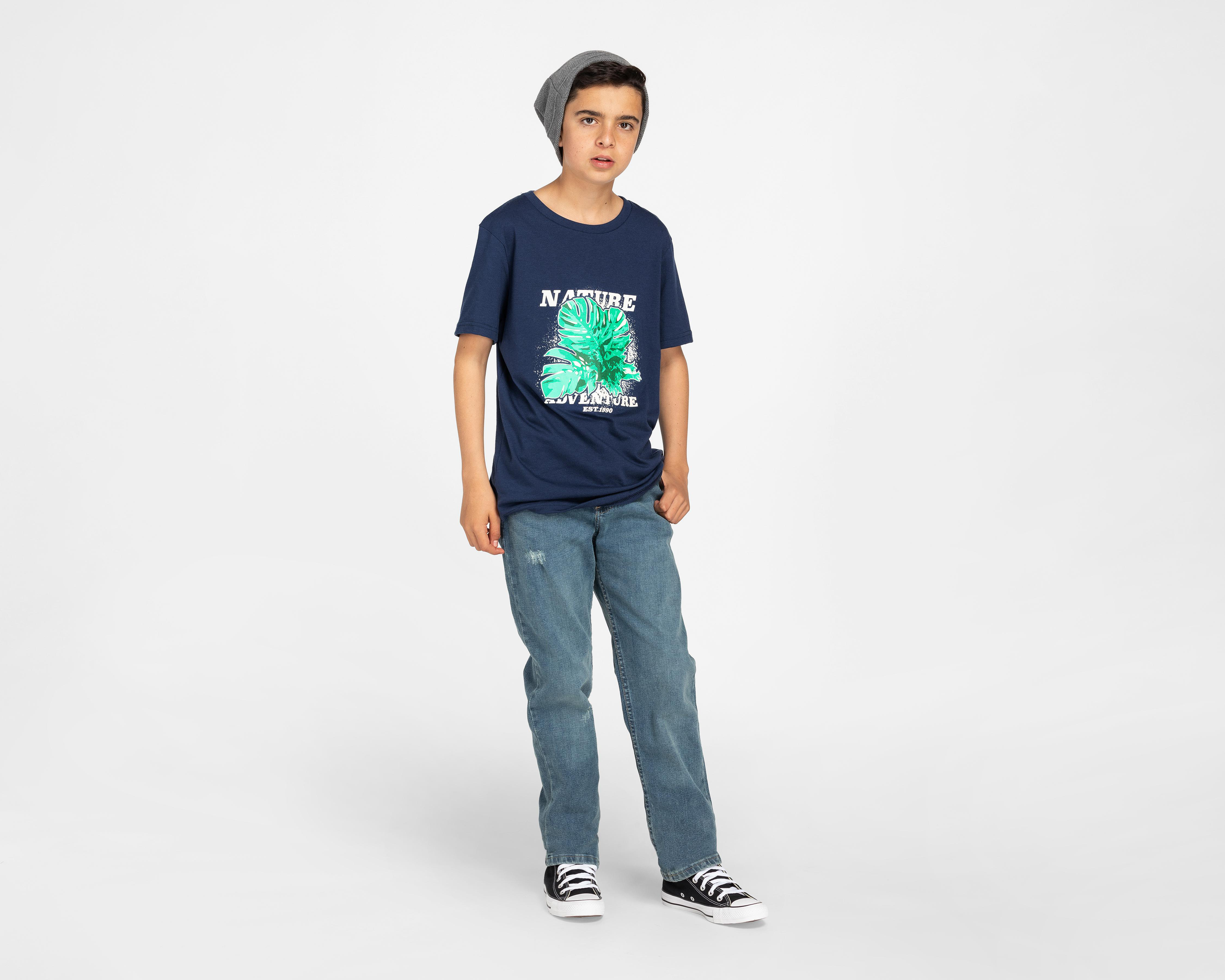 Foto 3 pulgar | Playera Neo*City Estampada para Niño