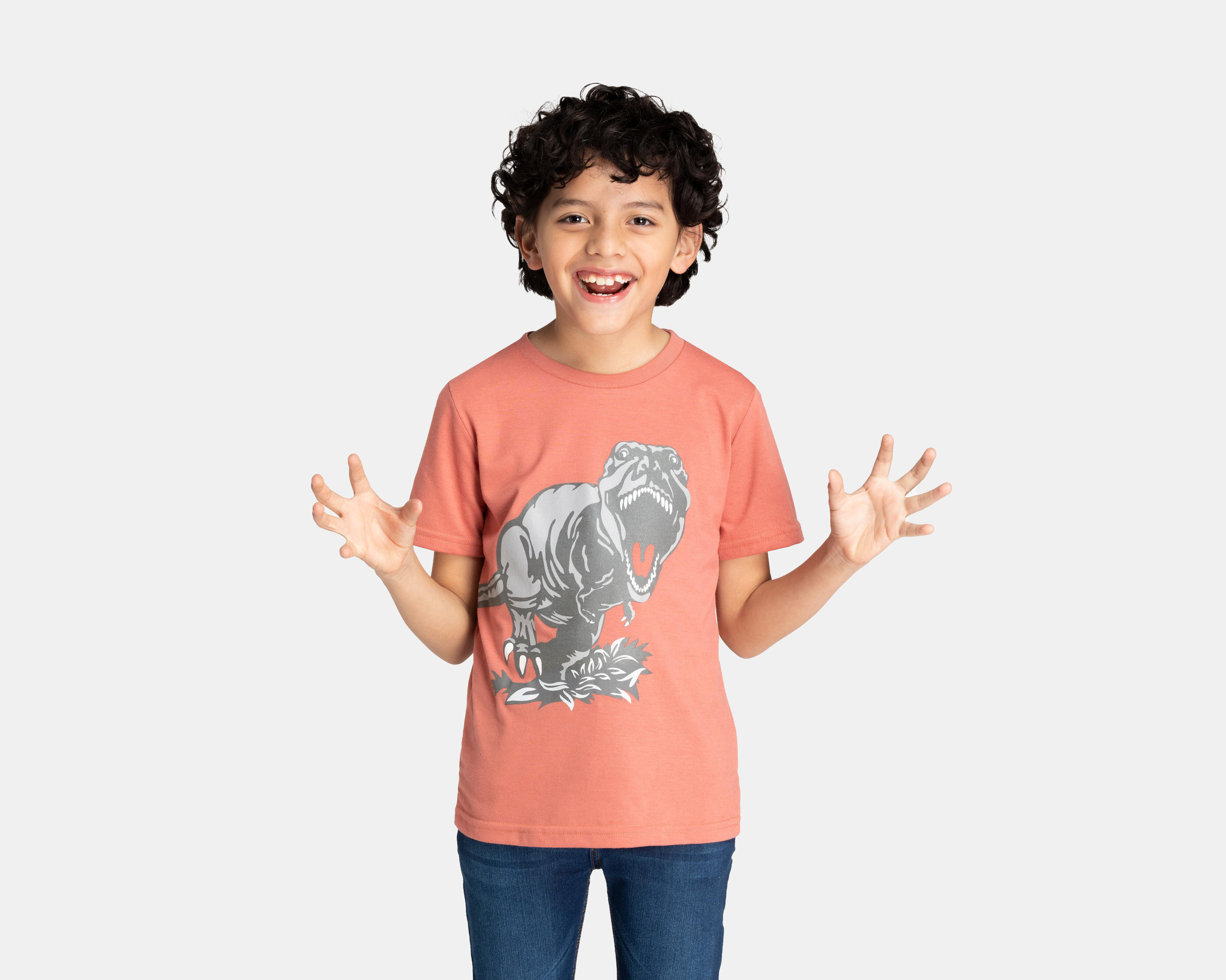 Foto 2 pulgar | Playera Refill de Dinosaurios para Niño