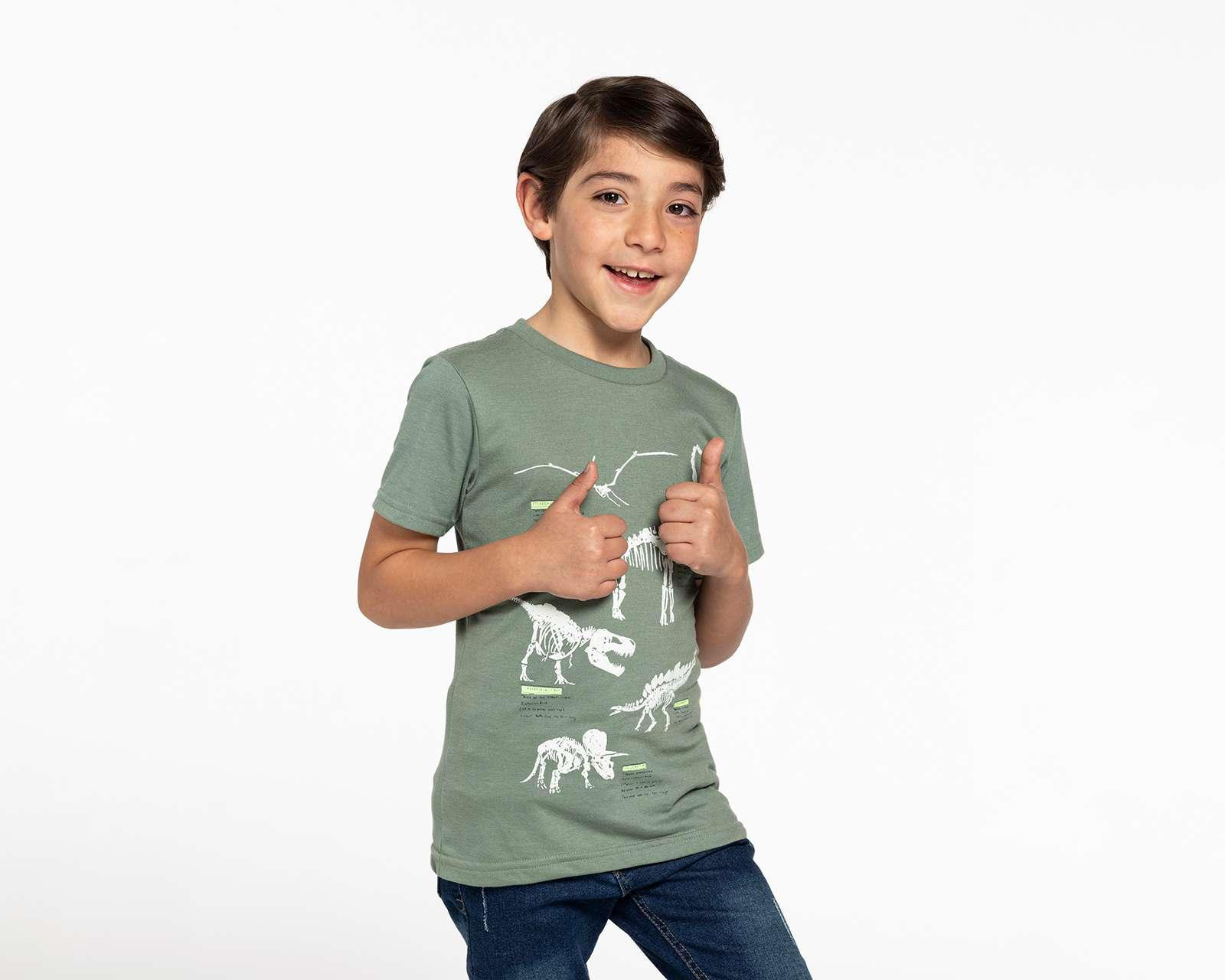 Playera Refill con Print de Dinosuarios para Niño
