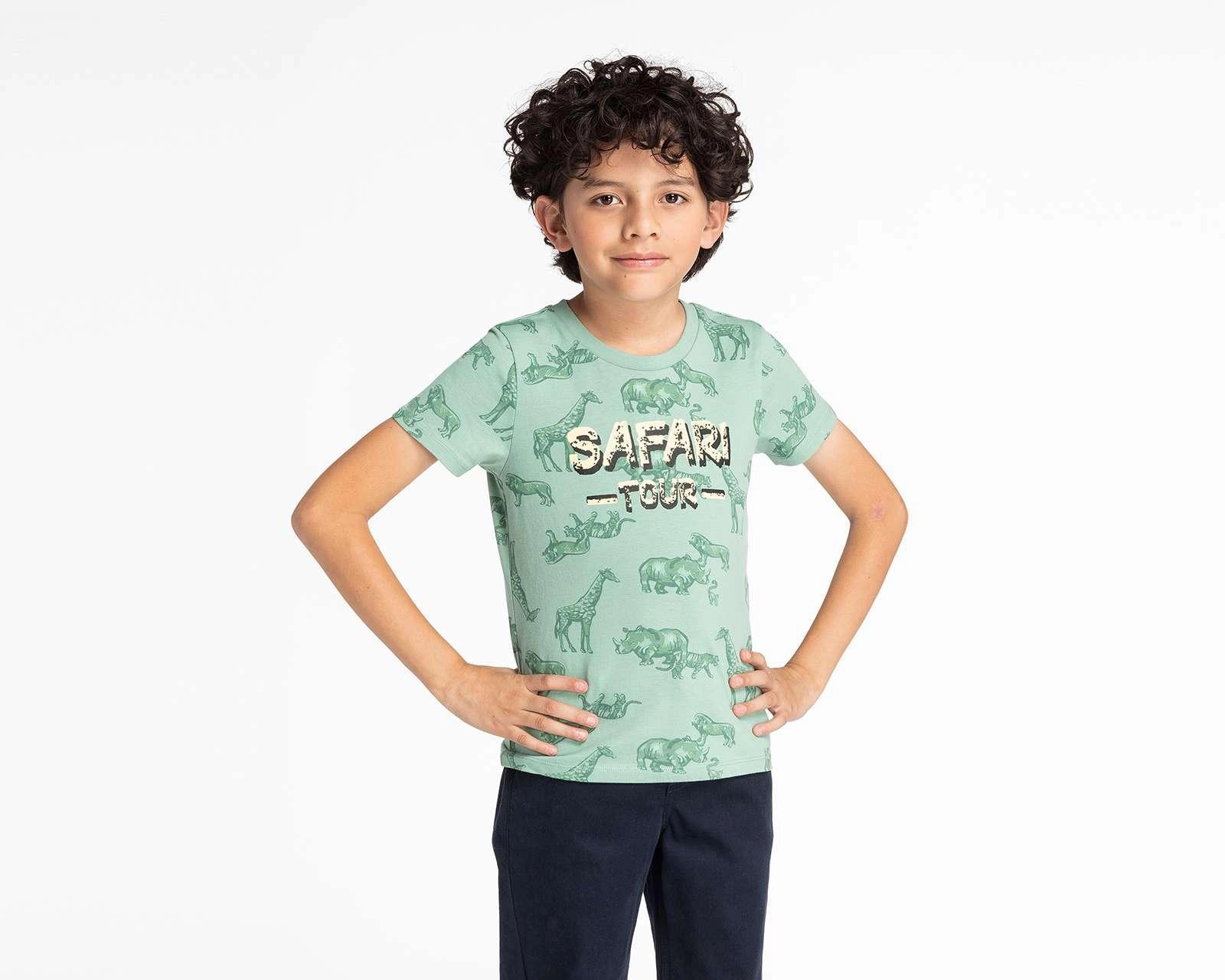 Foto 2 pulgar | Playera Refill Print de Safari para Niño