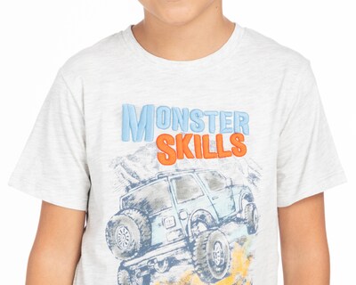 Foto 3 | Playera Refill con Print de Carro Monstruo para Niño