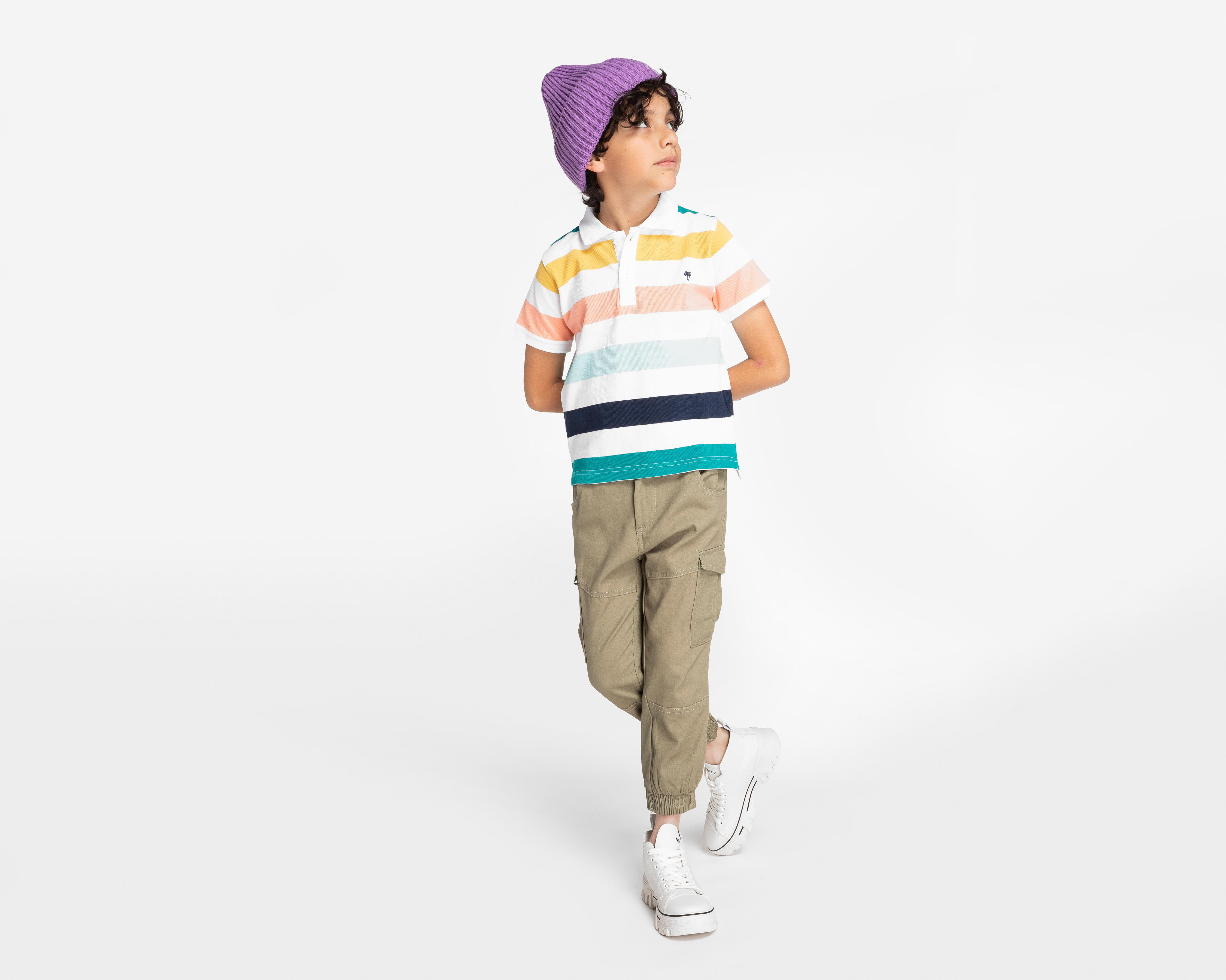 Foto 4 pulgar | Playera Neo*City de Rayas para Niño