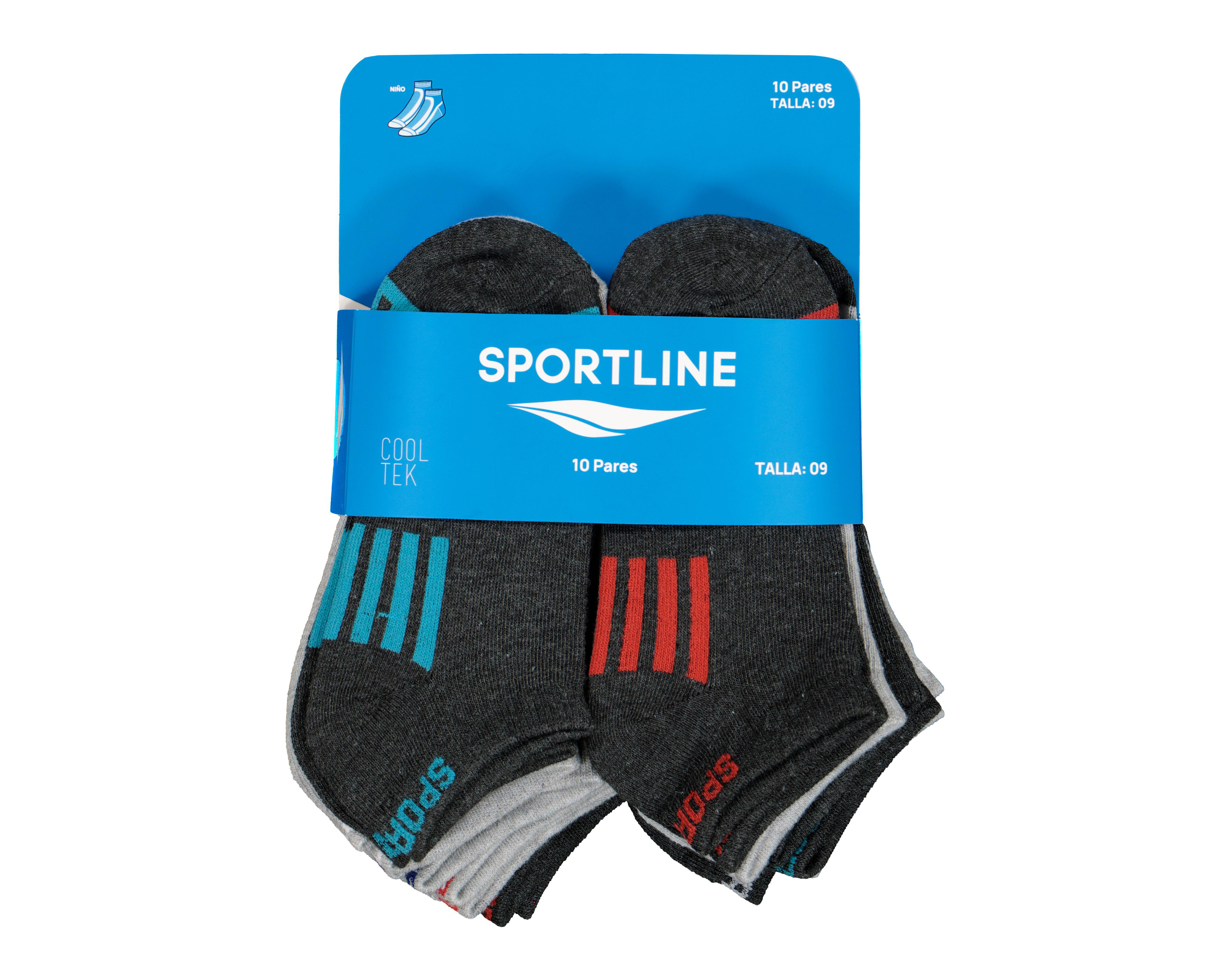 Foto 4 pulgar | Calcetas Deportivas Tines Sportline para Niño 10 Pares