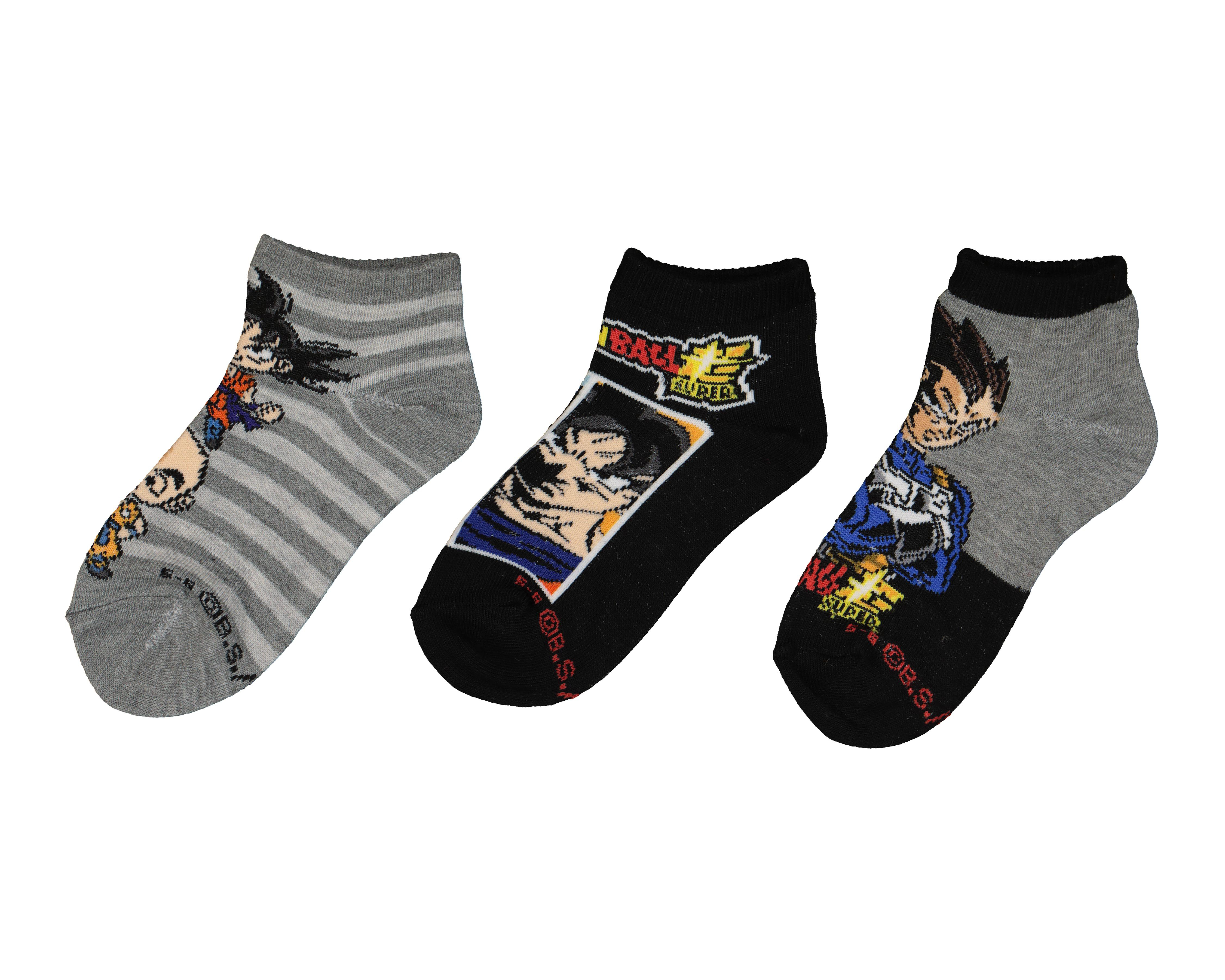 Foto 2 pulgar | Calcetas de Moda Dragon Ball Z para Niño 3 Pares