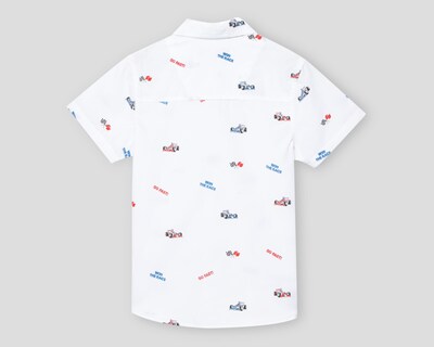 Foto 2 | Camisa Cuello Americano Blanca Refill para Niño