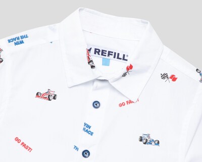 Foto 3 | Camisa Cuello Americano Blanca Refill para Niño