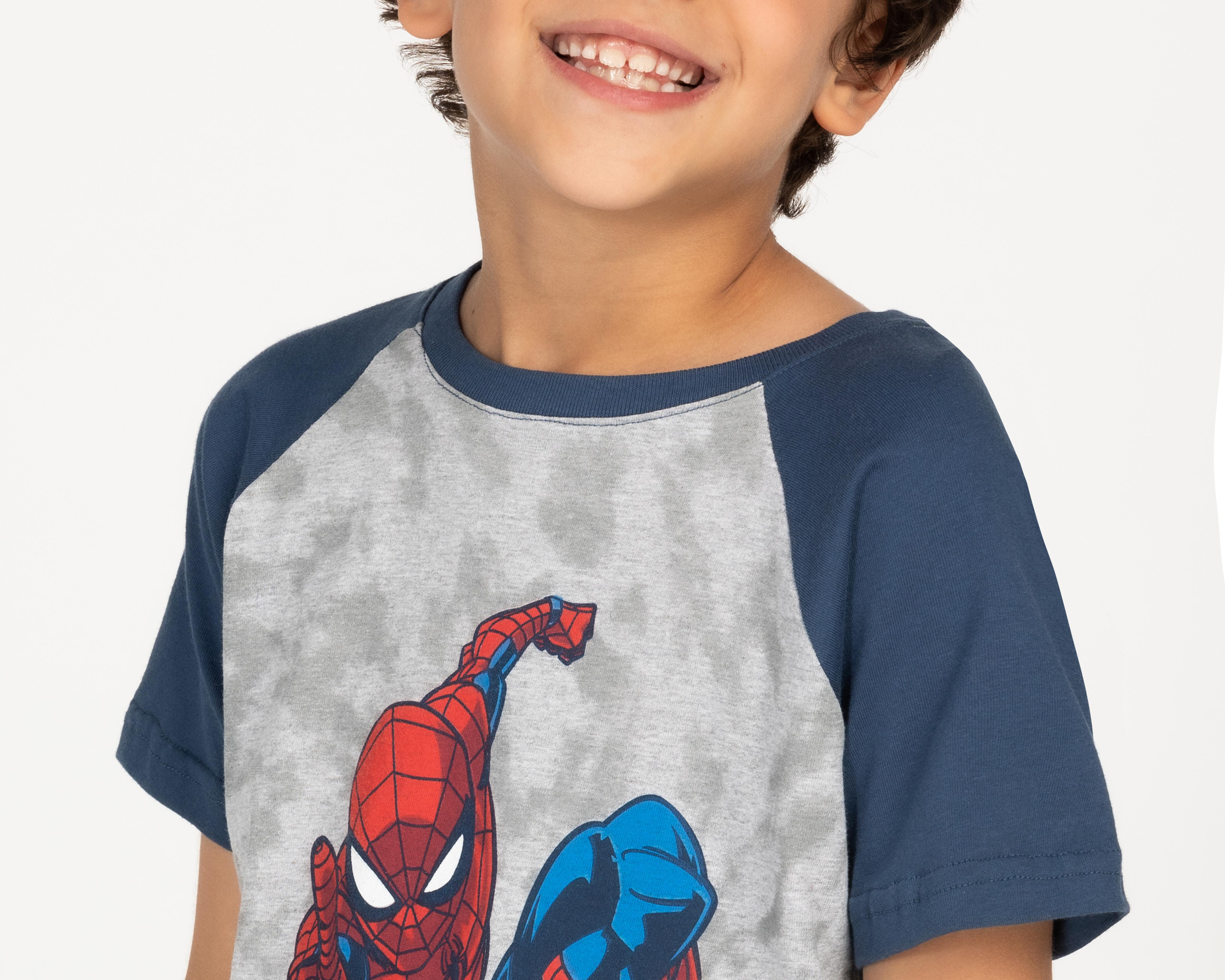 Foto 4 pulgar | Playera Marvel Manga Corta para Niño