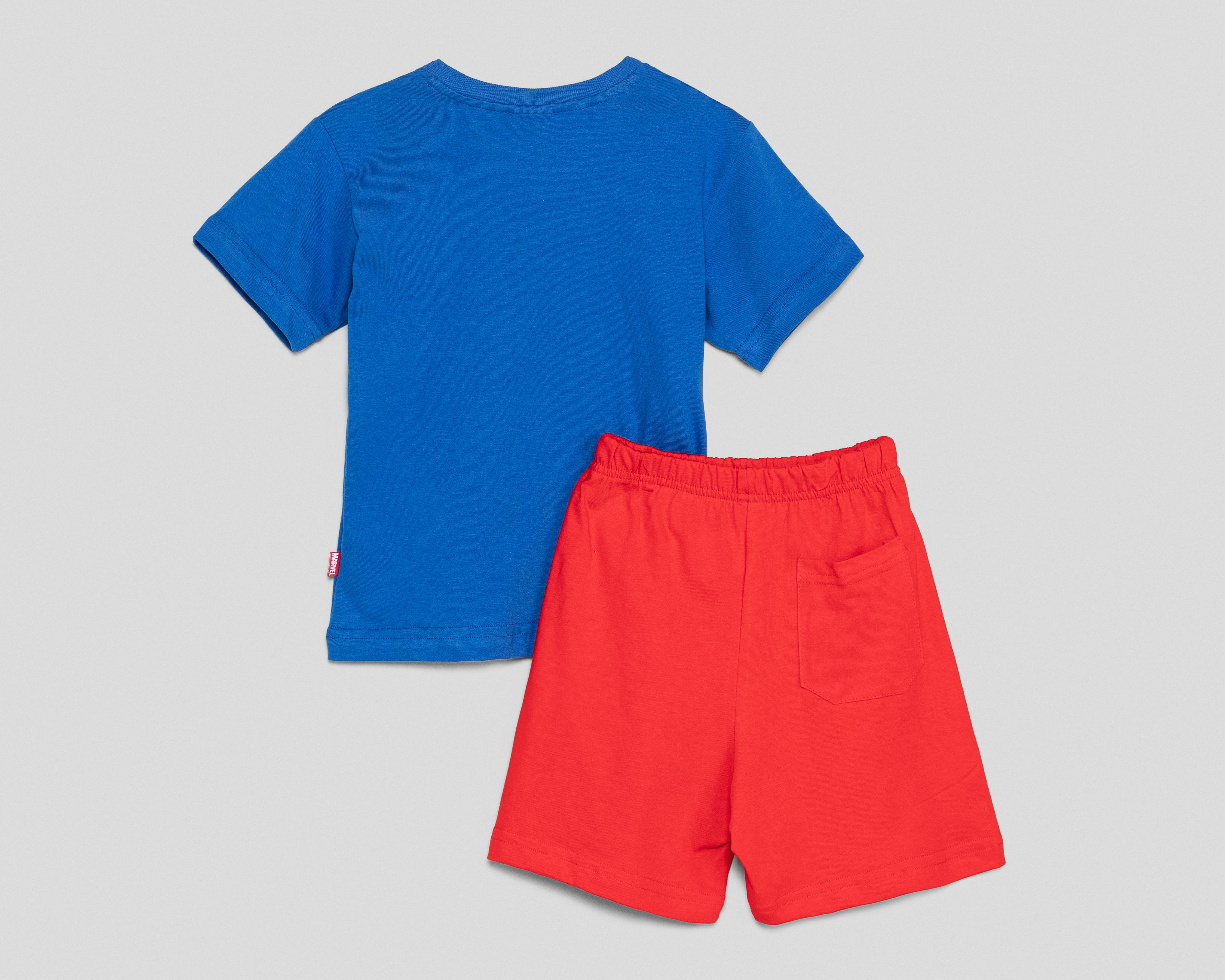 Foto 2 | Conjunto de Short y Playera Marvel Spider-Man para Niño