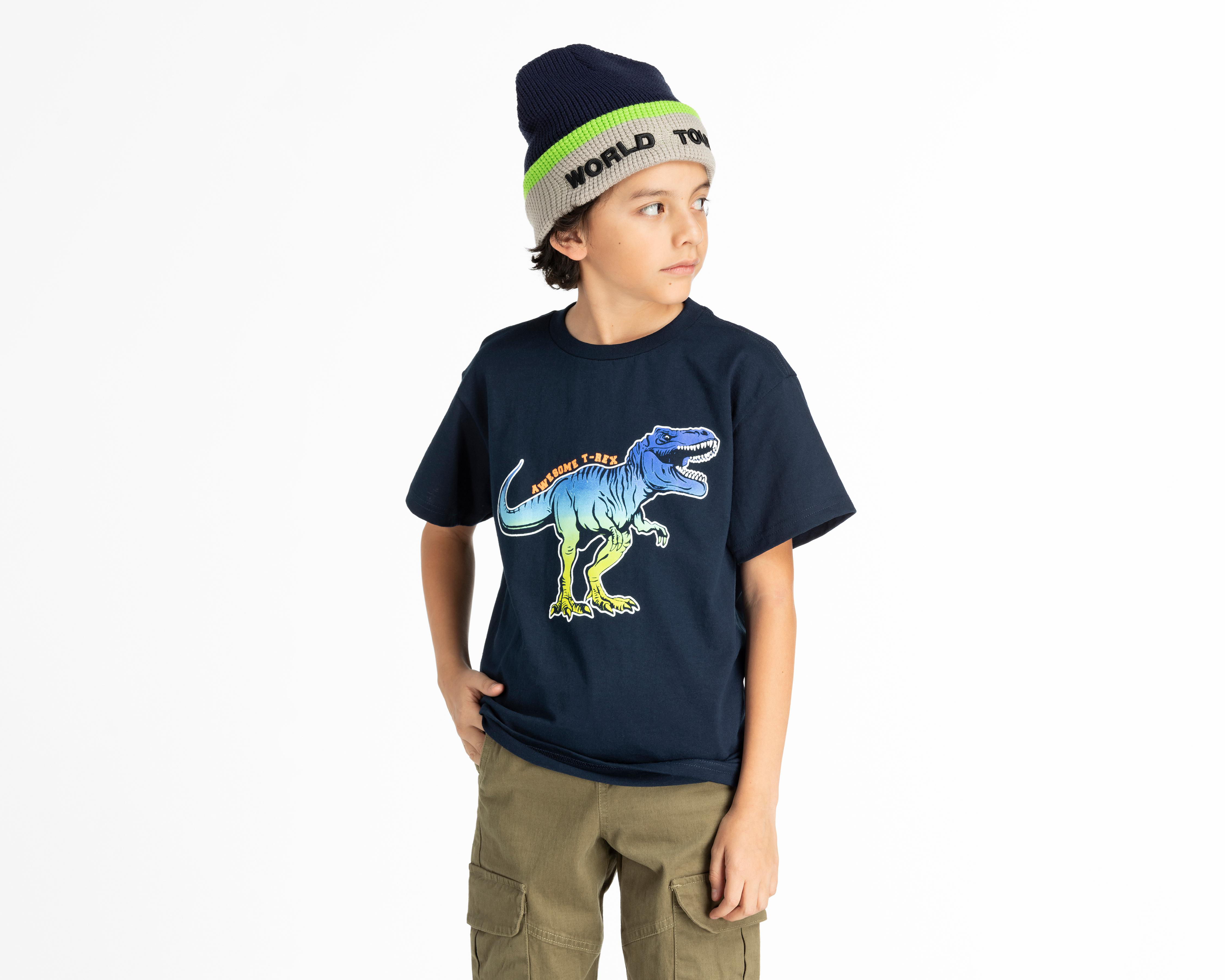 Foto 1 | Playera Neo*City Print de Dinosaurio para Niño