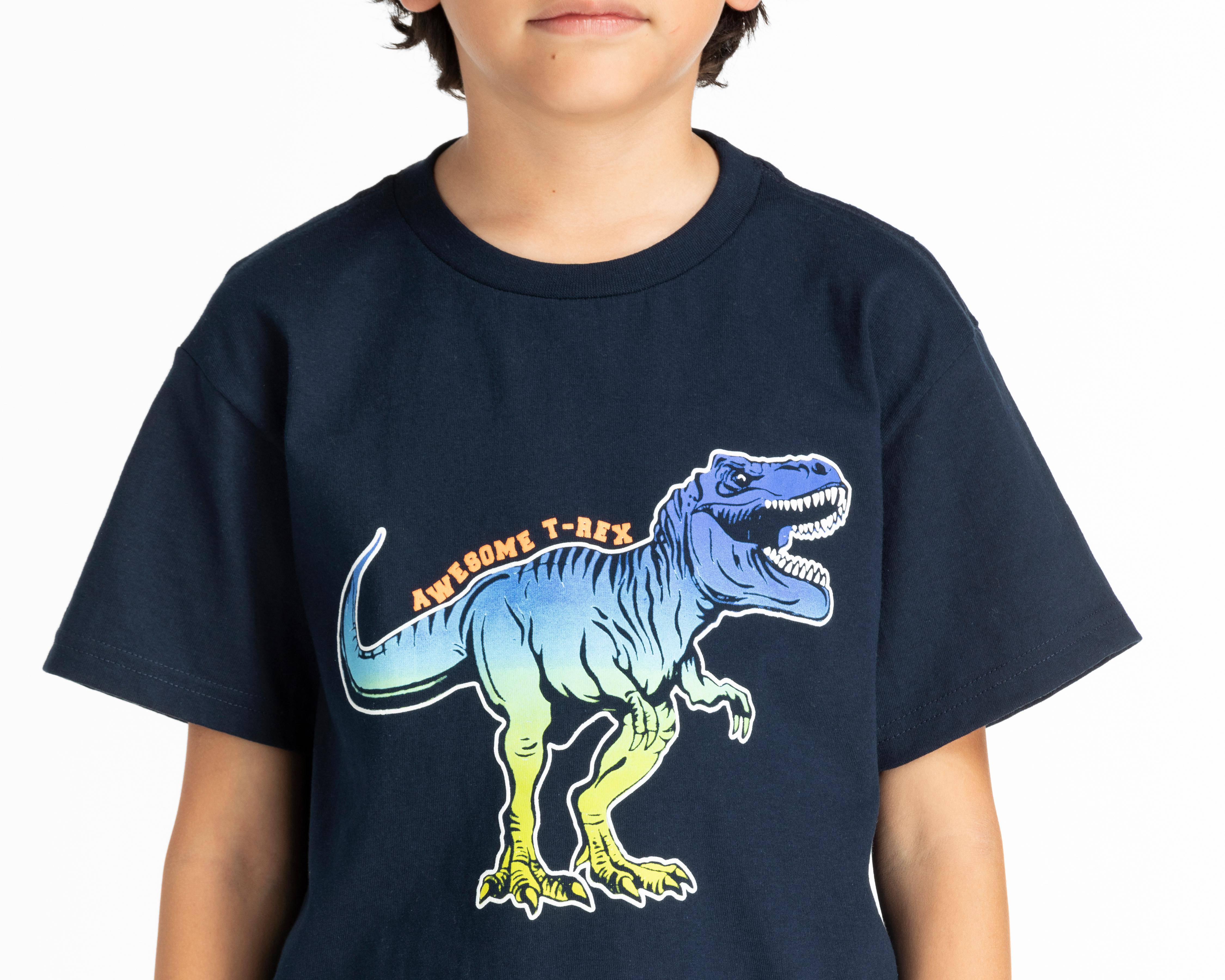 Foto 4 | Playera Neo*City Print de Dinosaurio para Niño