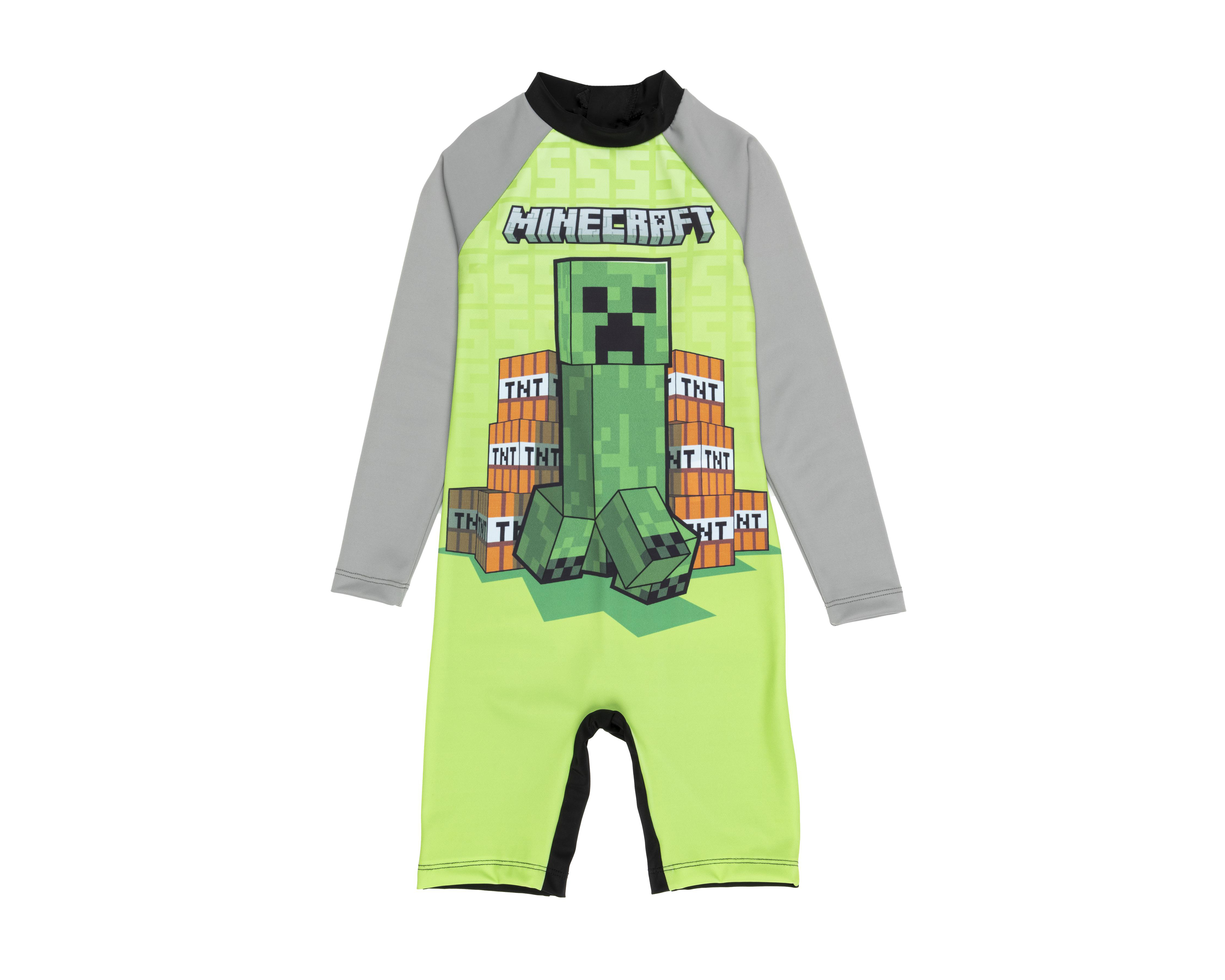 Foto 2 pulgar | Traje de Baño Minecraft Estampado para Niño