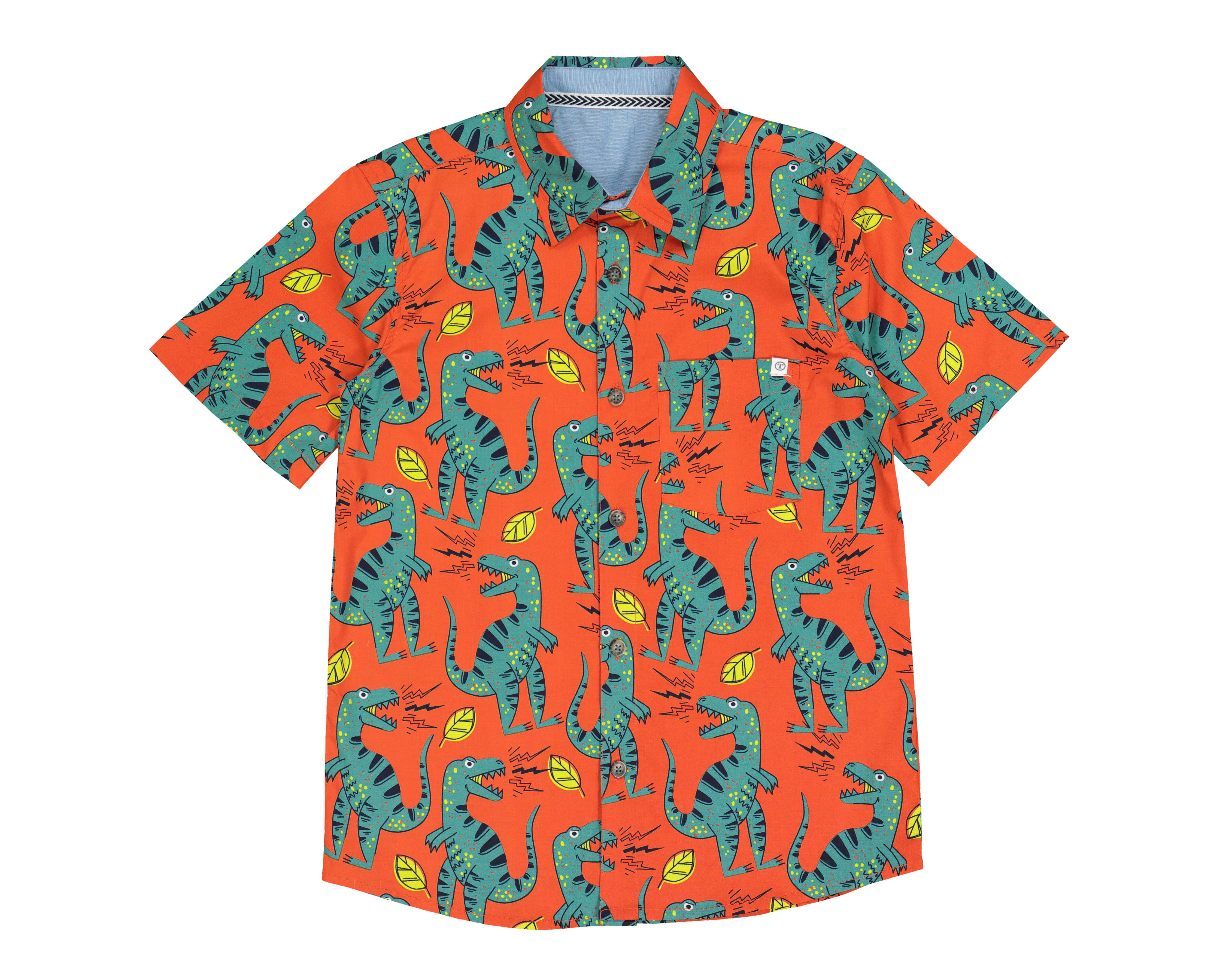 Camisa Neo*City Manga Corta Print de Dinosaurios Juvenil