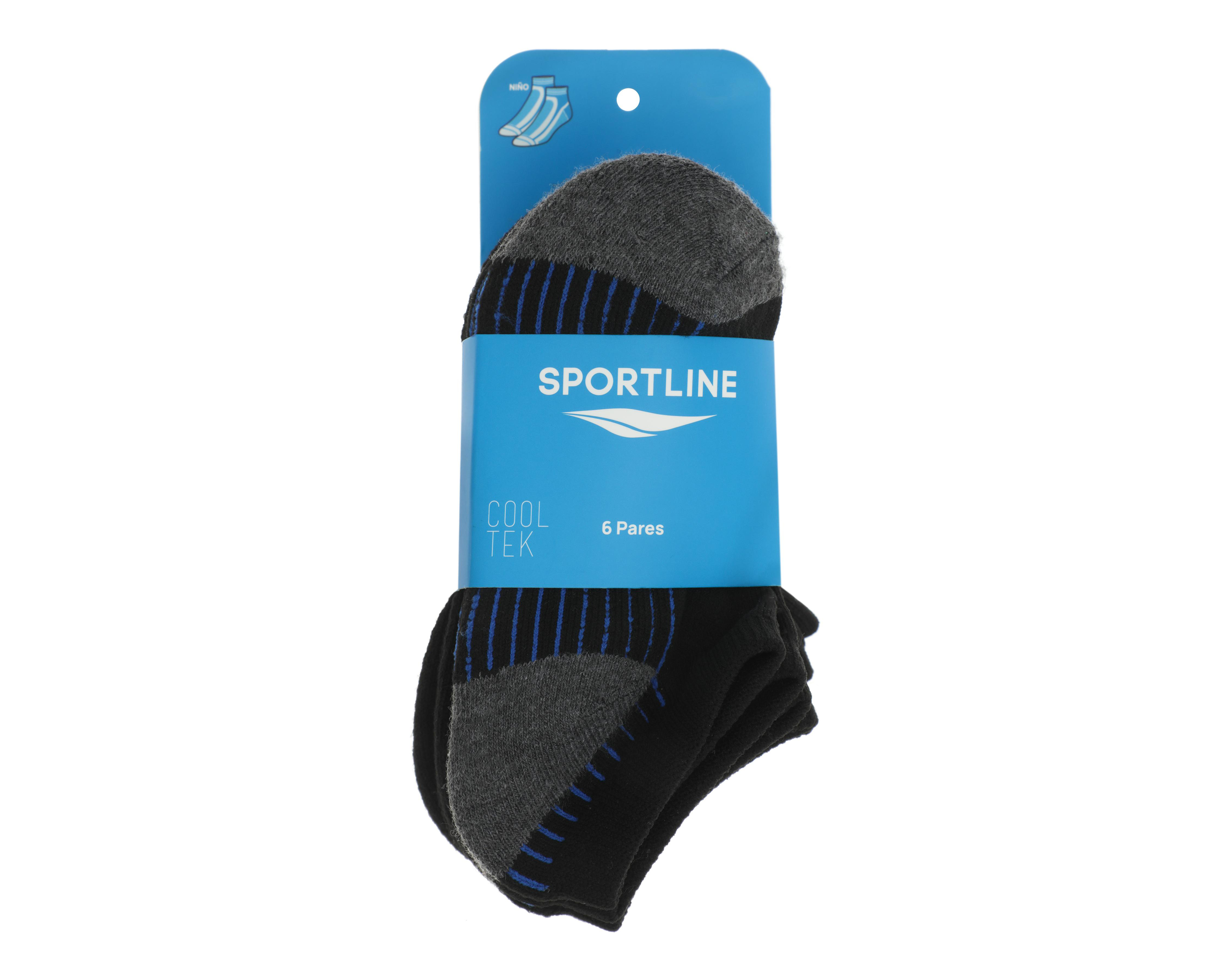 Foto 4 pulgar | Calcetas Deportivas Tines Sportline para Niño 6 Pares