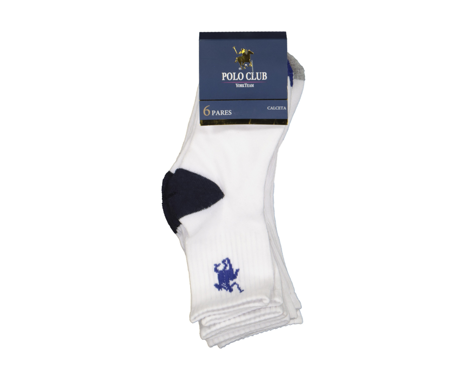Foto 4 pulgar | Calcetas Largas York Team Polo Club para Niño 6 Pares