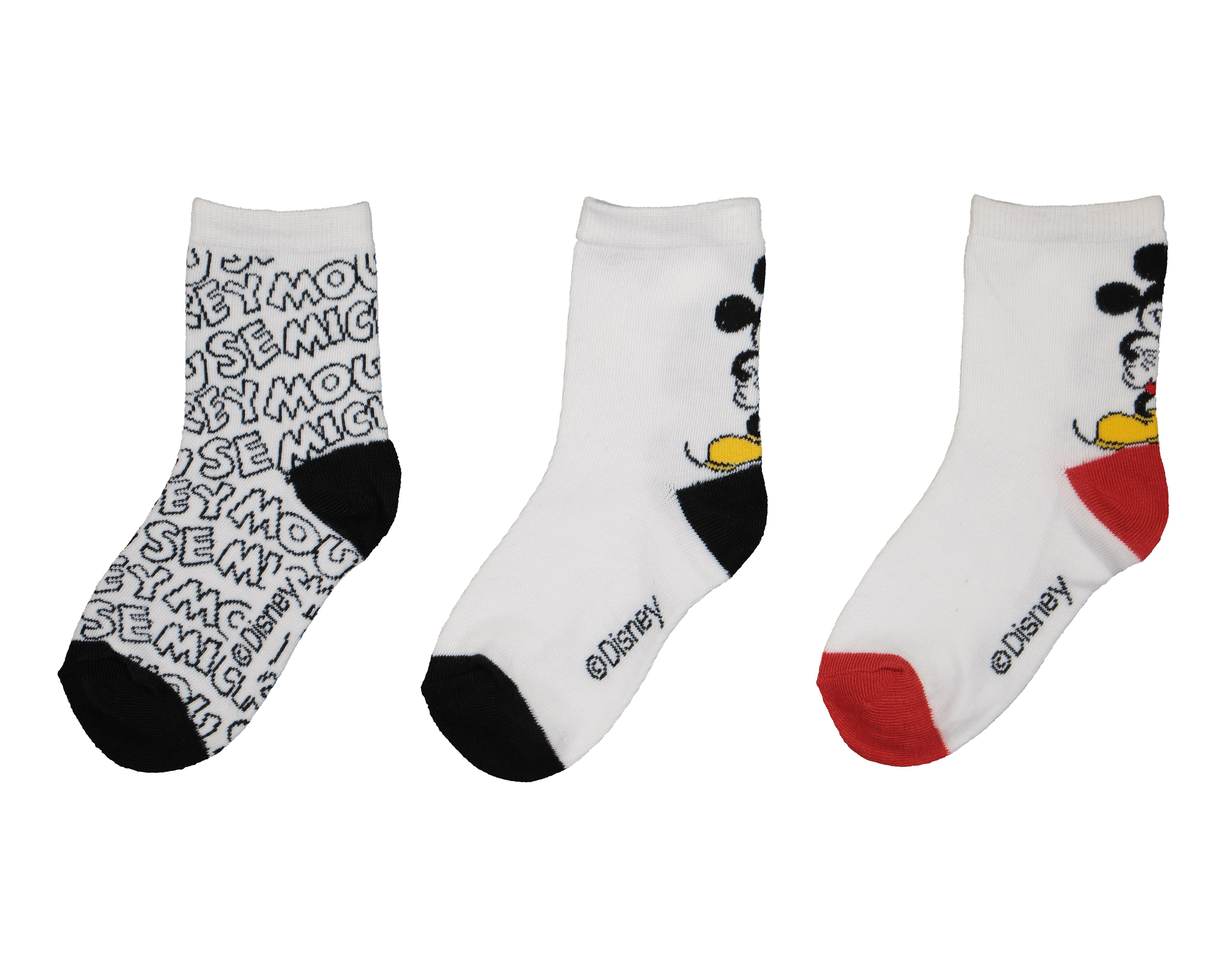 Foto 2 pulgar | Calcetas Cortas Disney Mickey Mouse para Niño 3 Pares