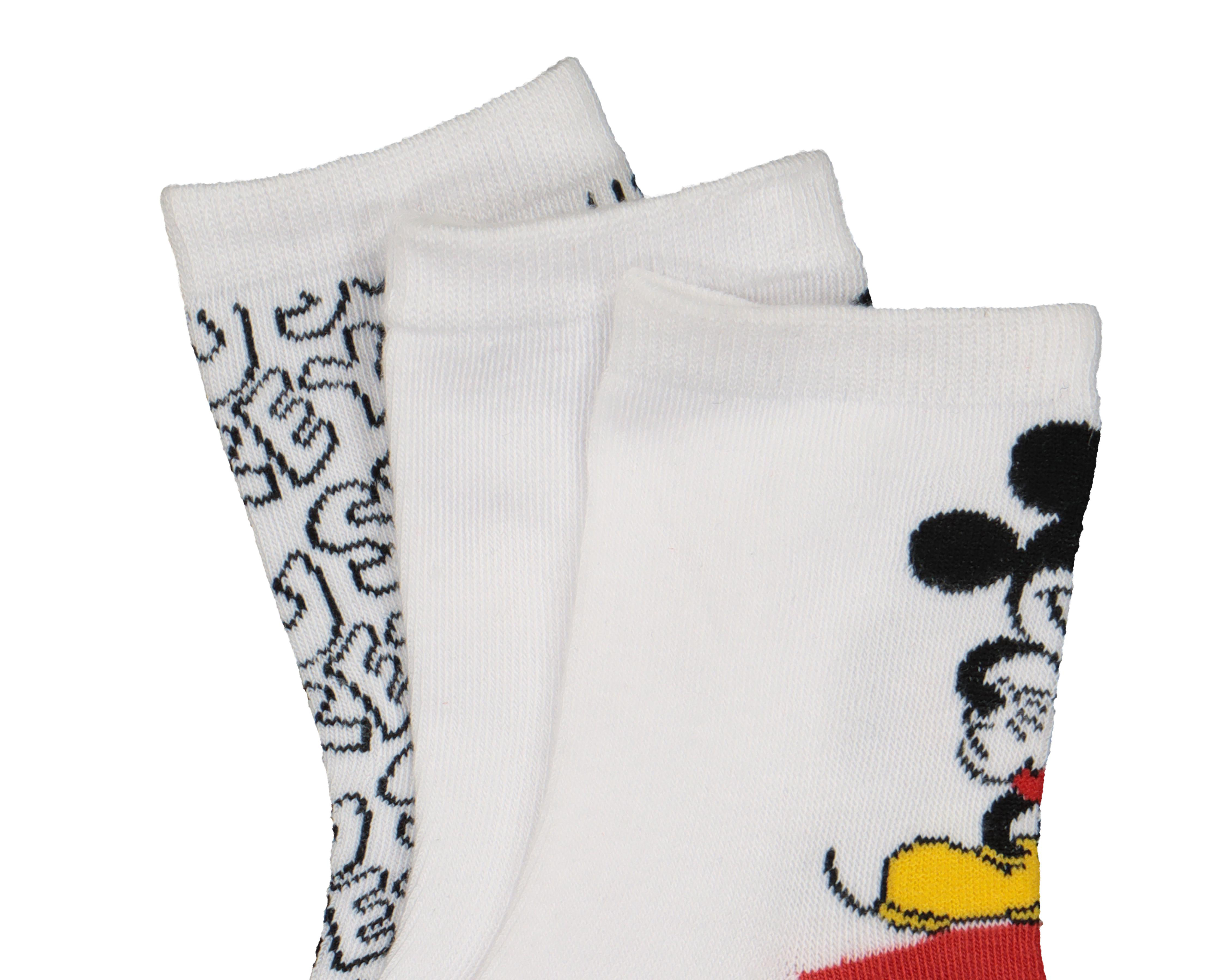 Foto 3 pulgar | Calcetas Cortas Disney Mickey Mouse para Niño 3 Pares