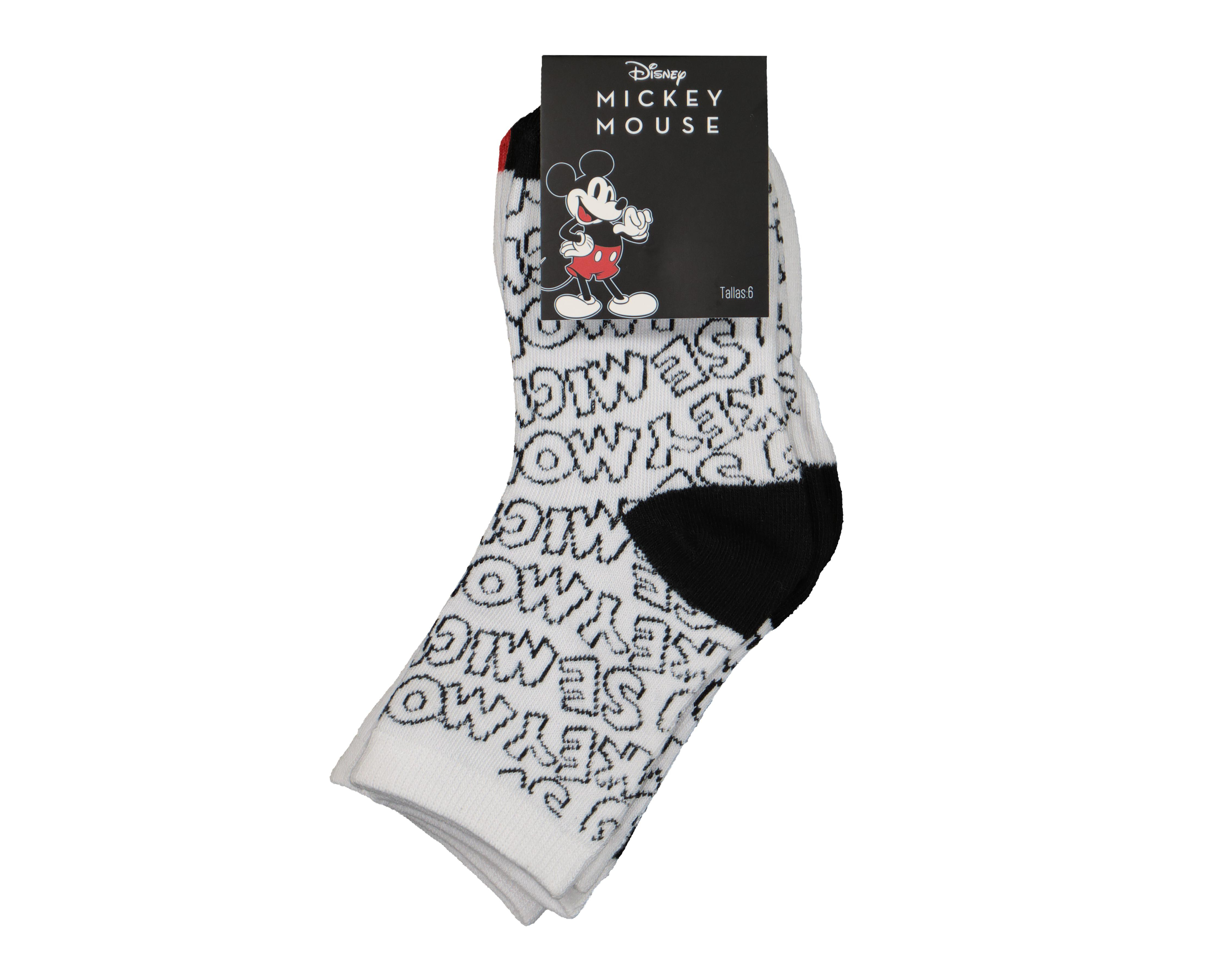 Foto 4 pulgar | Calcetas Cortas Disney Mickey Mouse para Niño 3 Pares