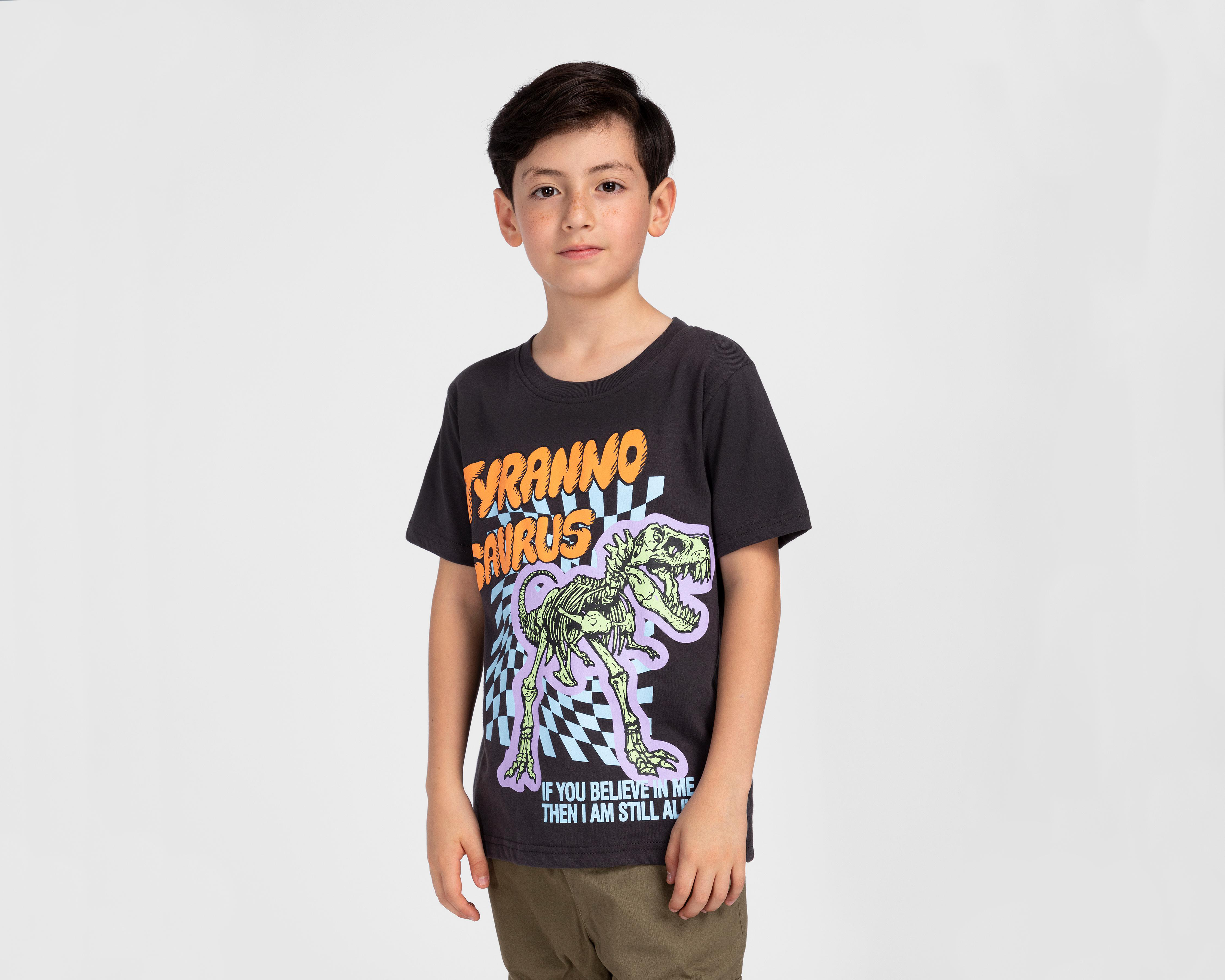 Foto 2 pulgar | Playera Neo*City de Dinosaurio para Niño