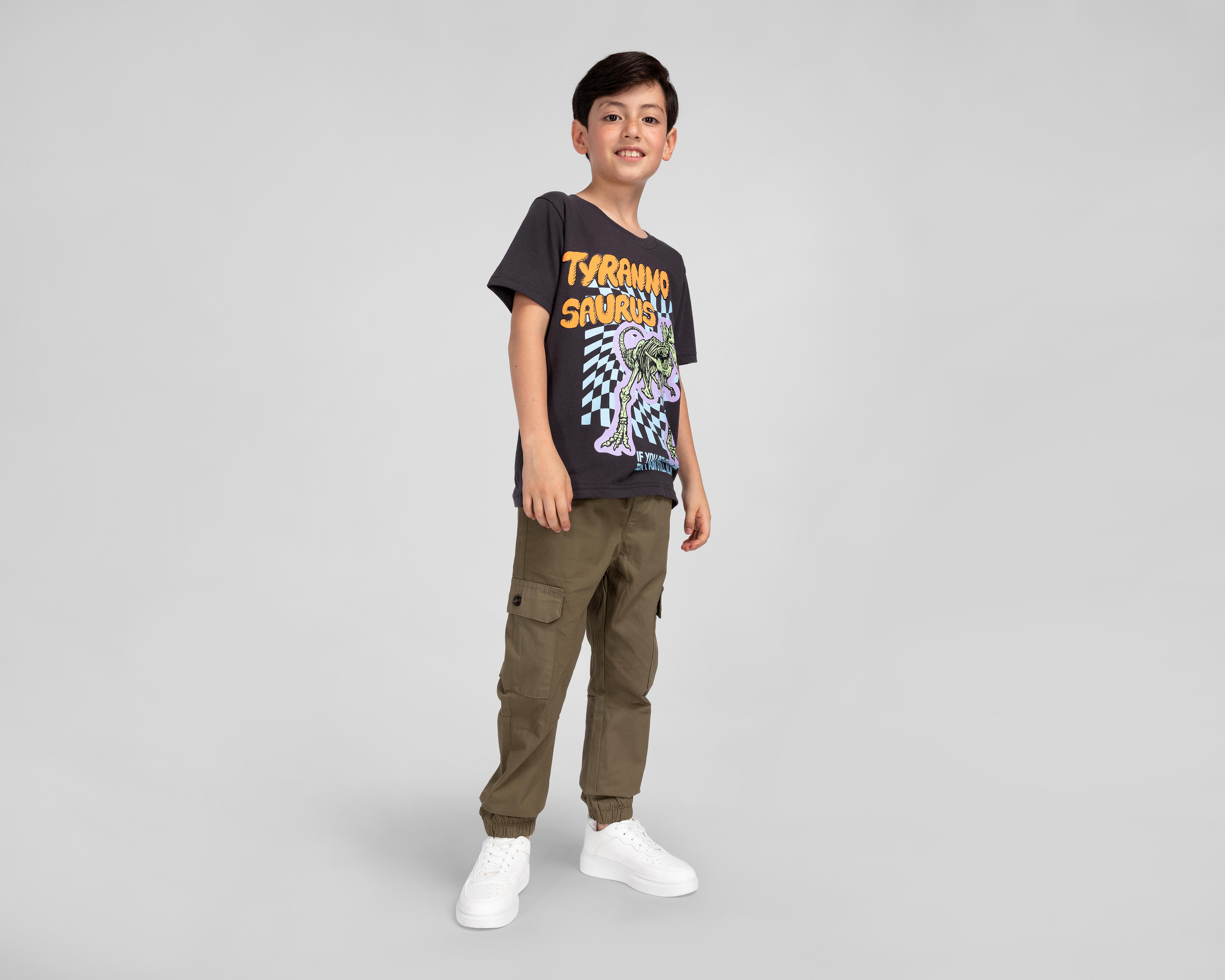 Foto 3 pulgar | Playera Neo*City de Dinosaurio para Niño