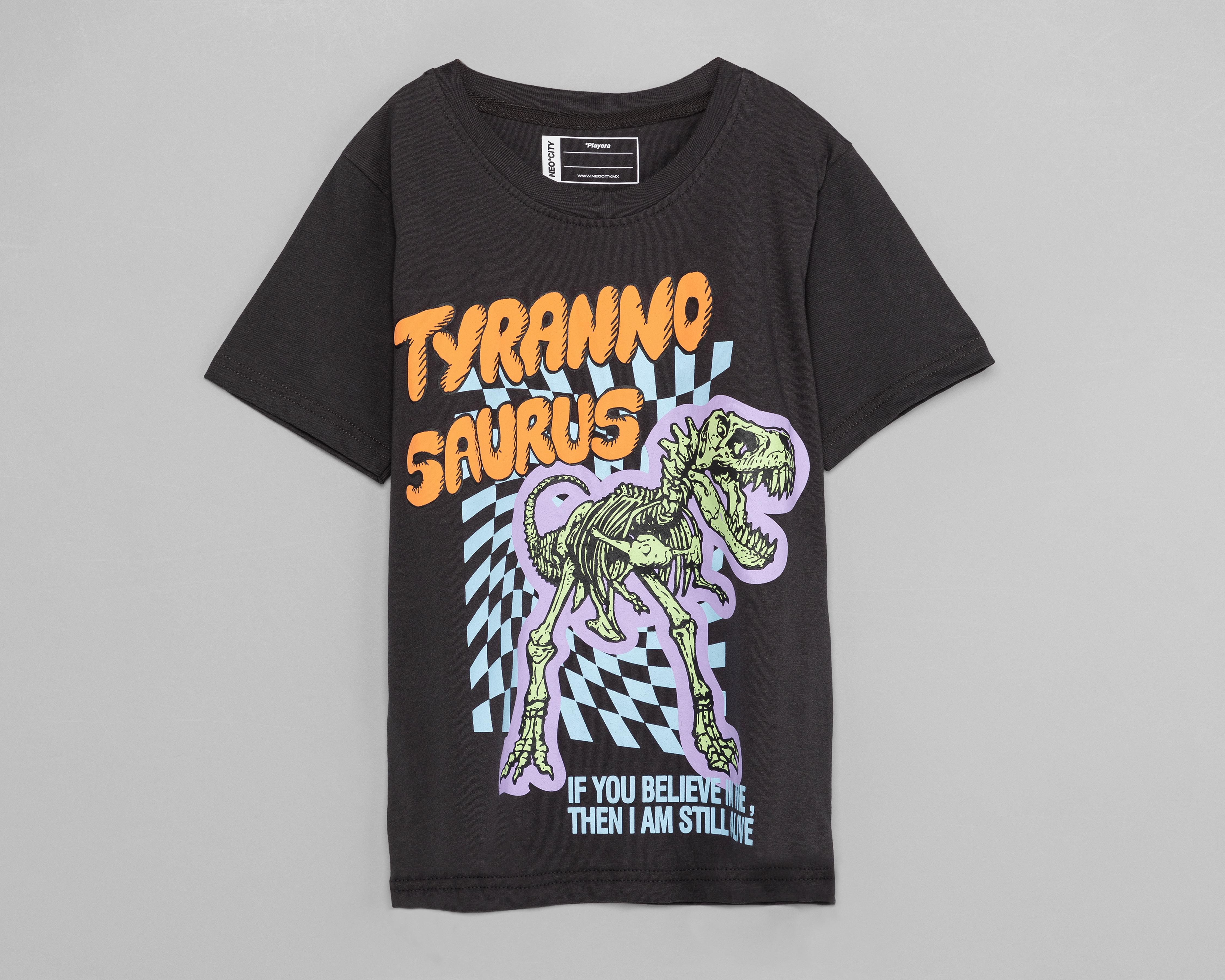 Foto 7 pulgar | Playera Neo*City de Dinosaurio para Niño