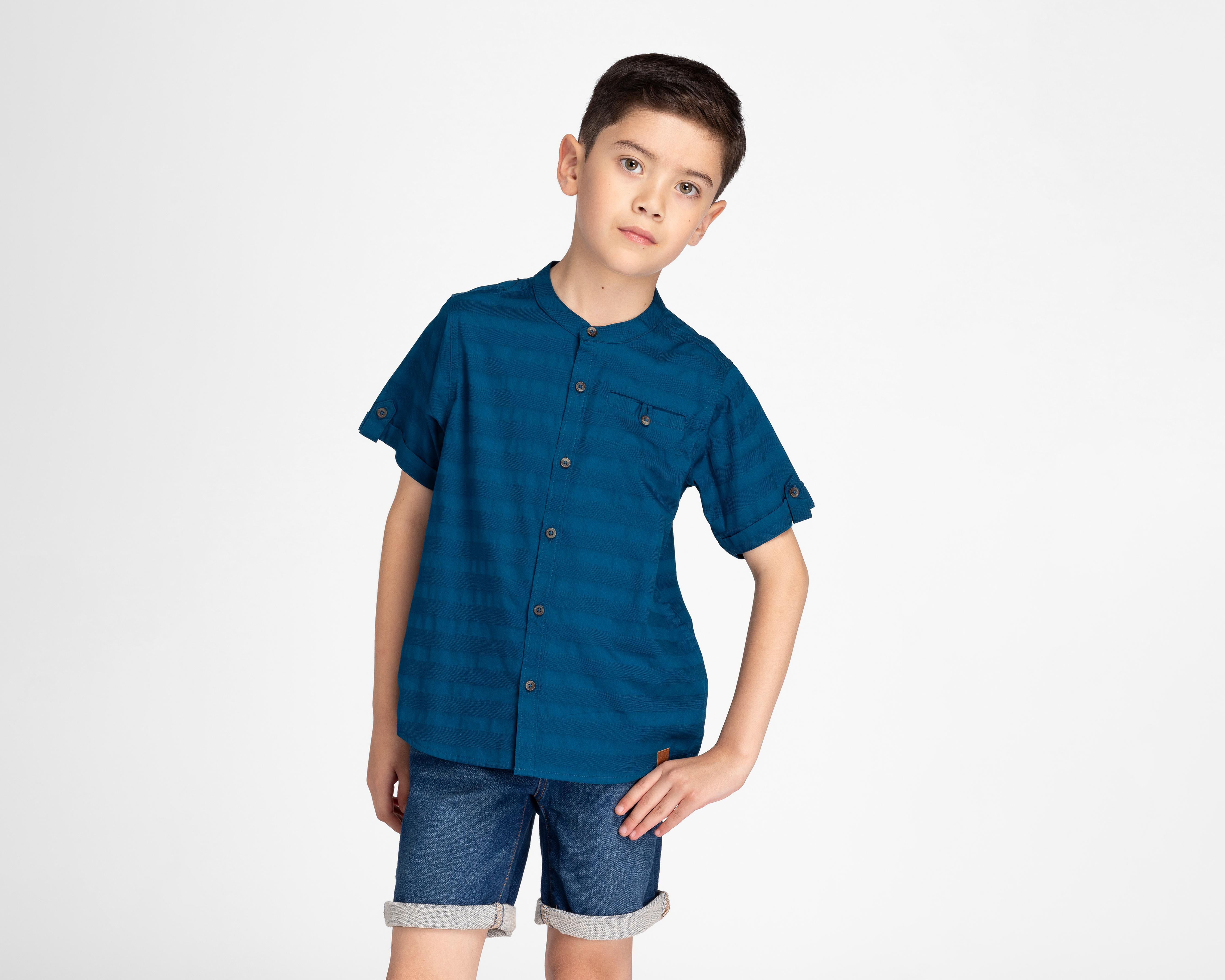 Camisa Refill Manga Corta de Rayas para Niño $289