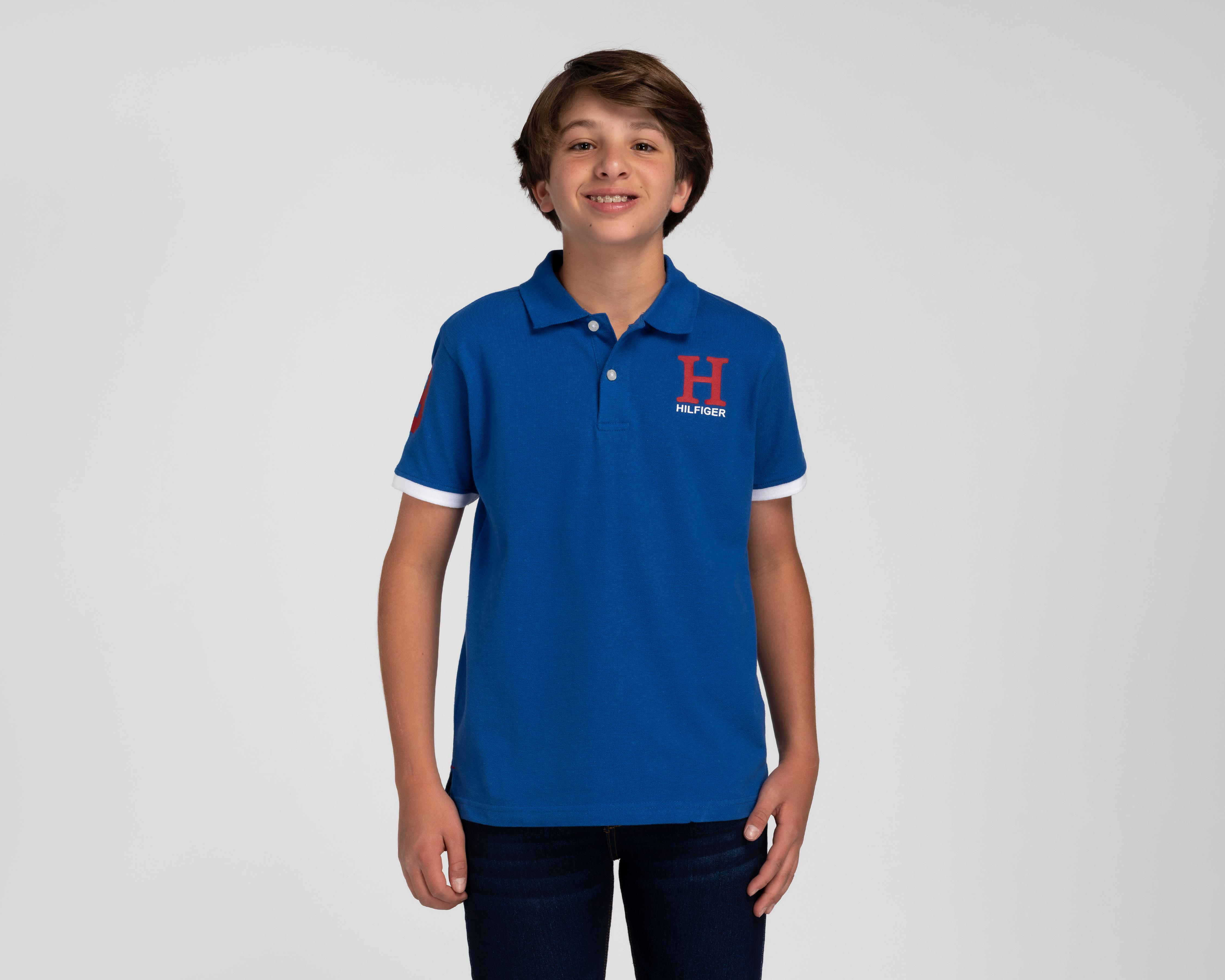 Foto 1 | Playera Tommy Hilfiger Manga Corta con Estampado para Niño
