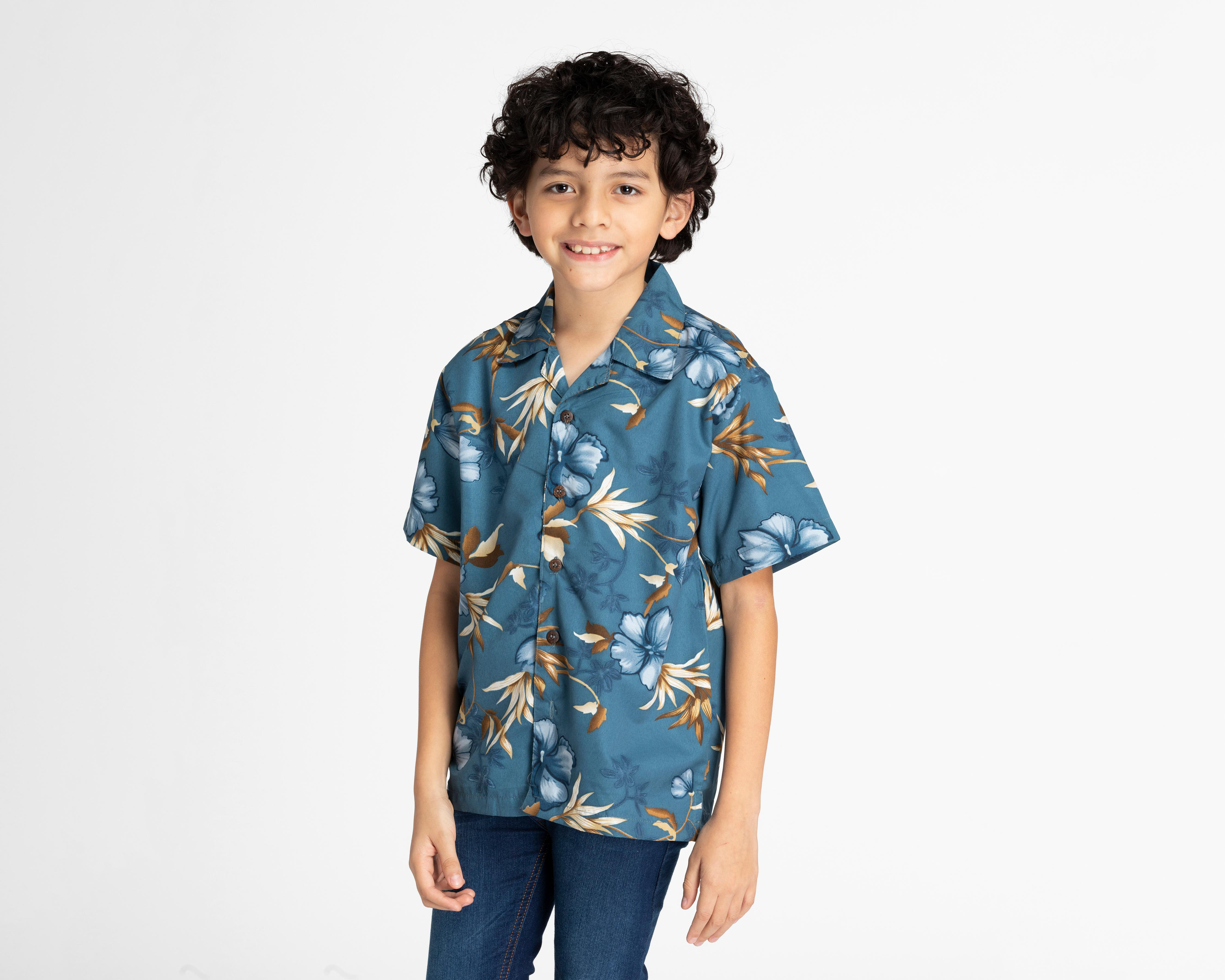 Camisa Nexus Manga Corta Floral Juvenil