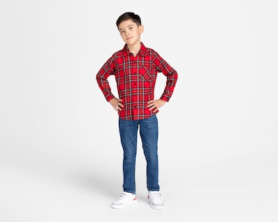 Foto 2 | Camisa Refill Manga Larga a Cuadros para Niño