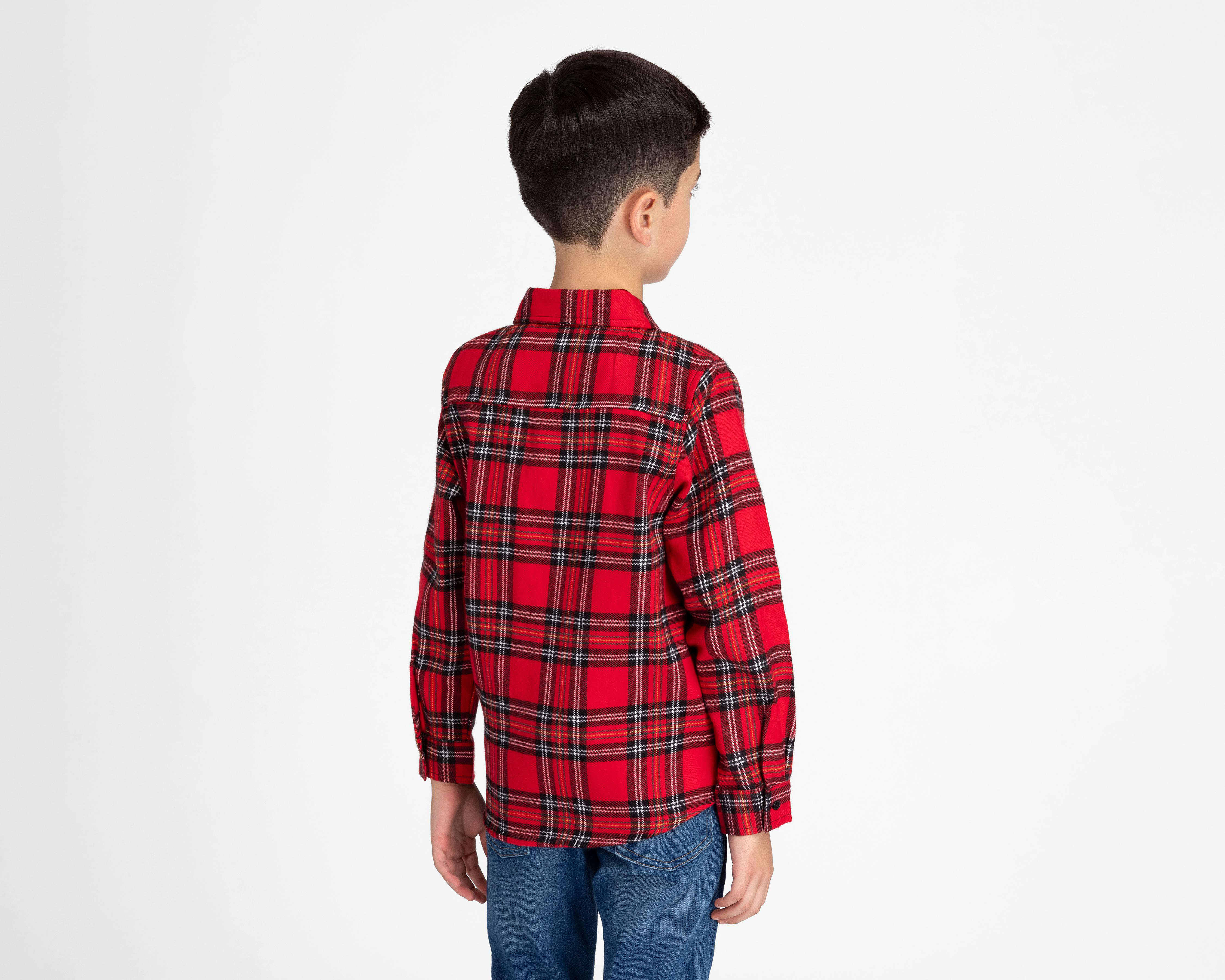 Foto 4 pulgar | Camisa Refill Manga Larga a Cuadros para Niño