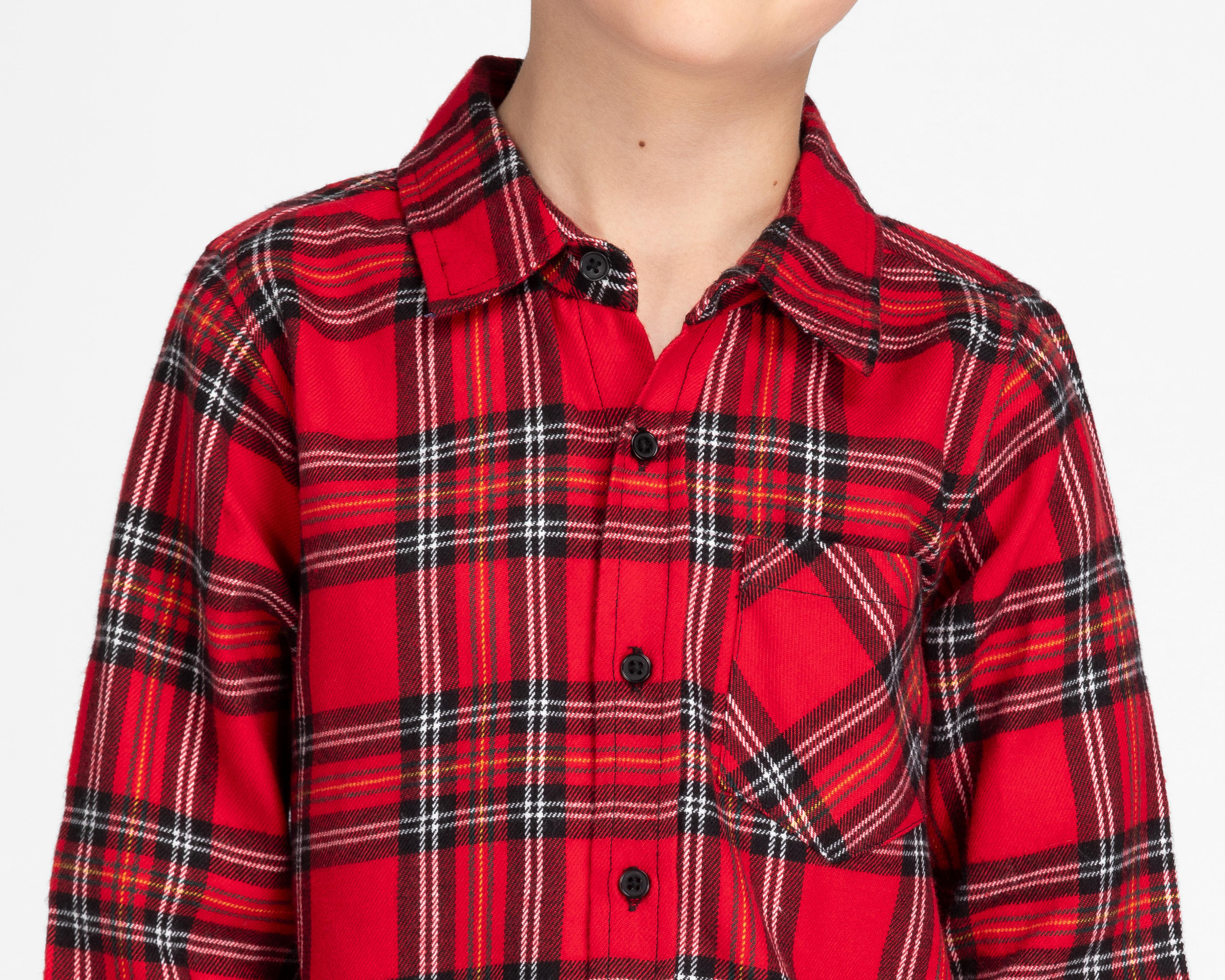 Foto 5 pulgar | Camisa Refill Manga Larga a Cuadros para Niño