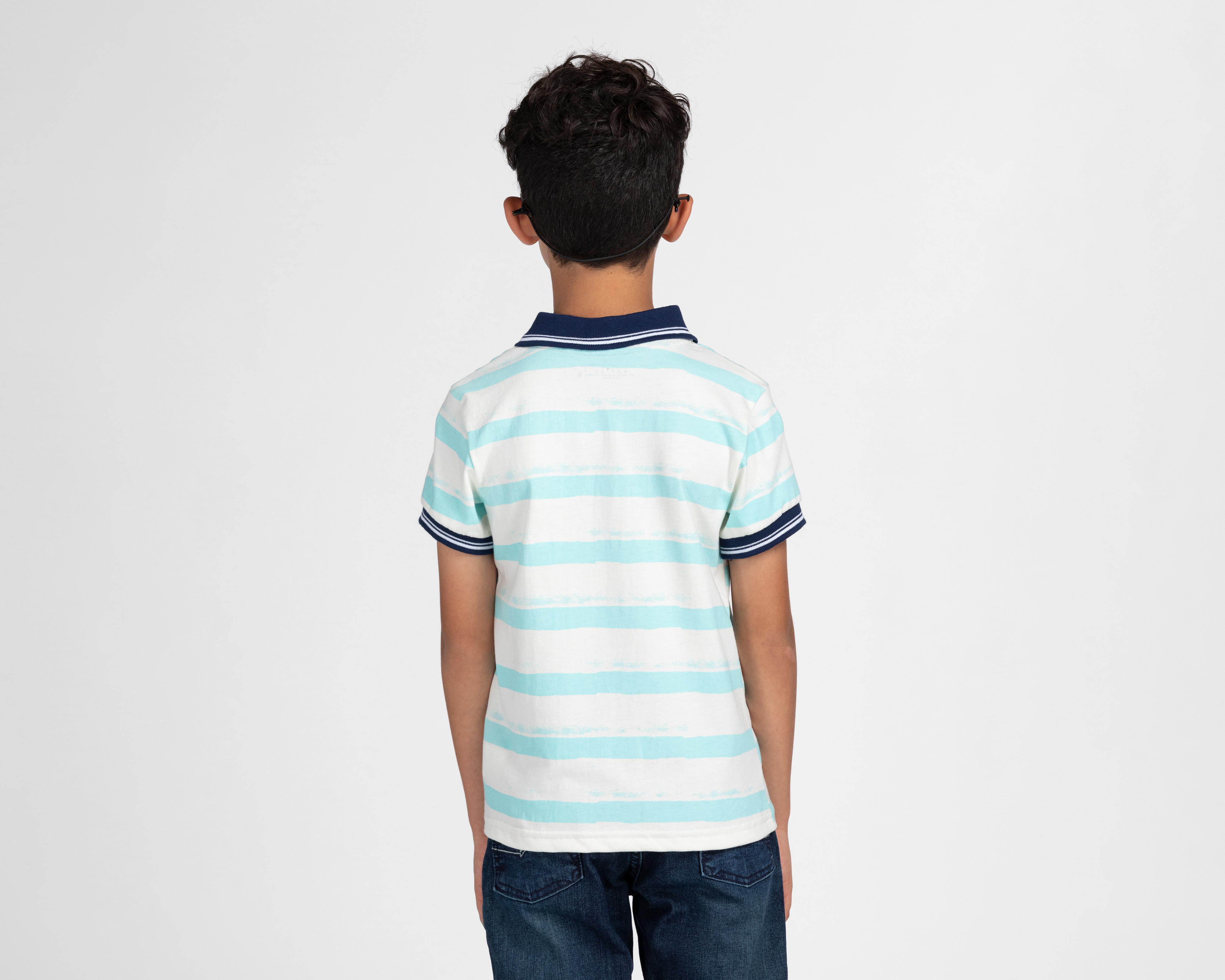 Foto 2 | Playera Refill Manga Corta a Rayas para Niño
