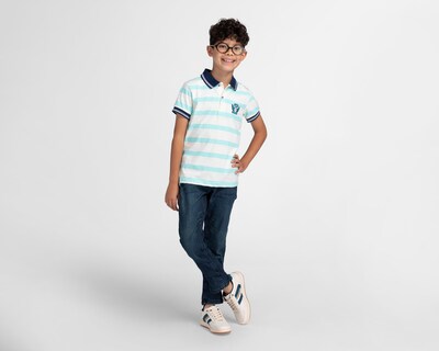 Foto 3 | Playera Refill Manga Corta a Rayas para Niño