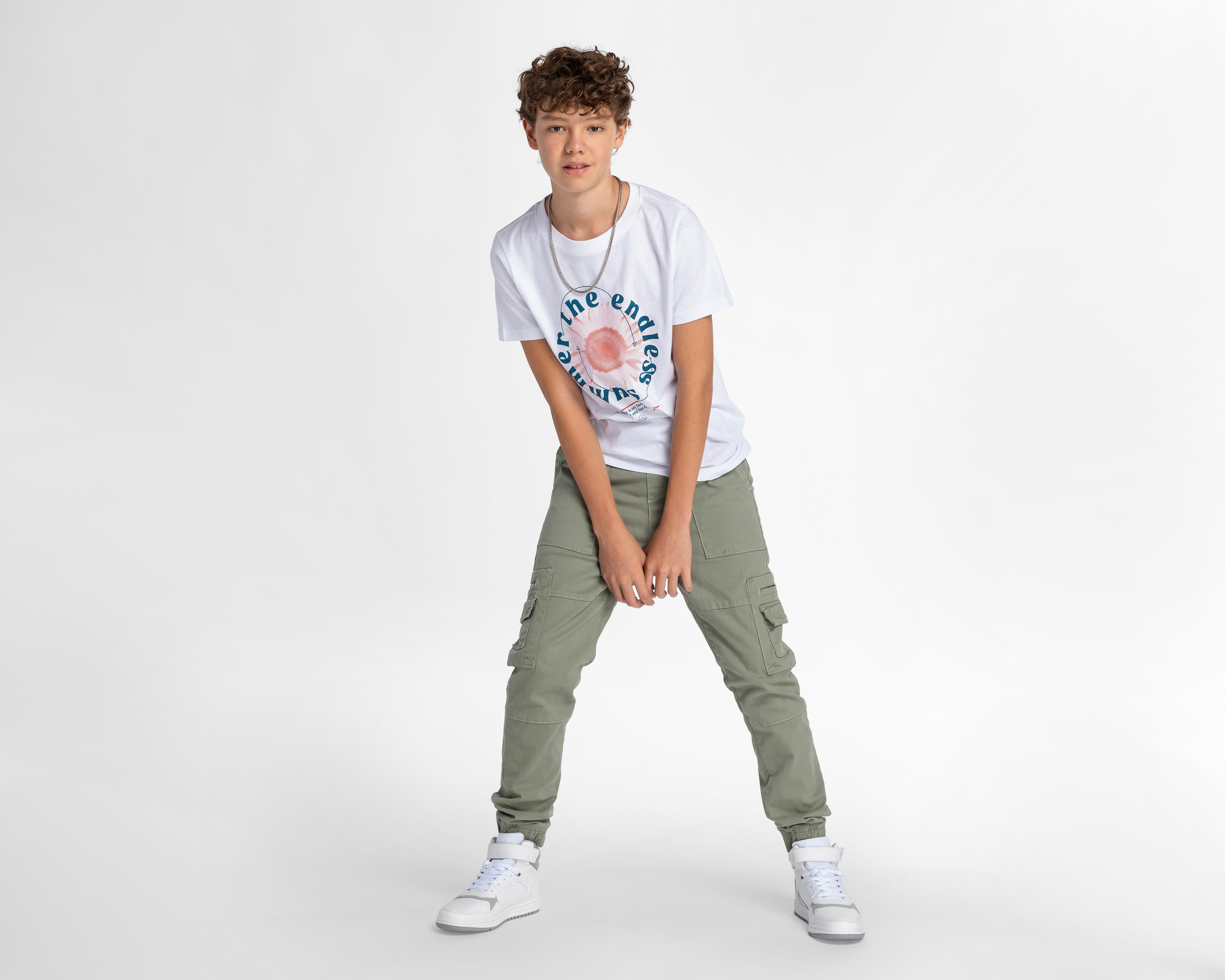 Foto 4 pulgar | Playera Refill Manga Corta Estampada para Niño