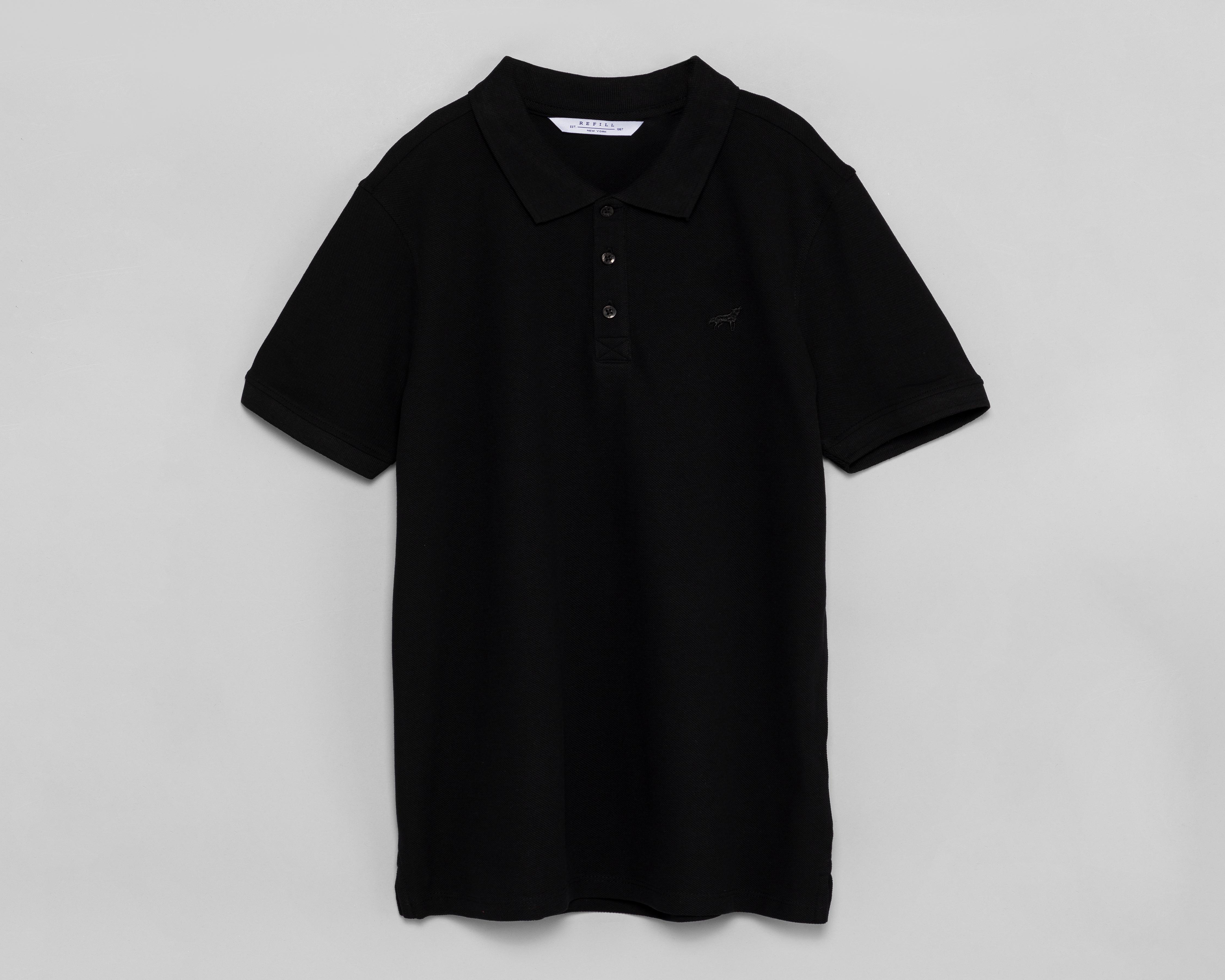 Playera Polo Refill Negra para Hombre $144