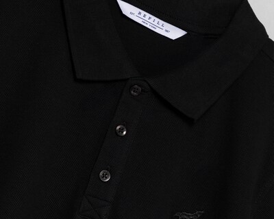 Foto 3 | Playera Polo Refill Negra para Hombre