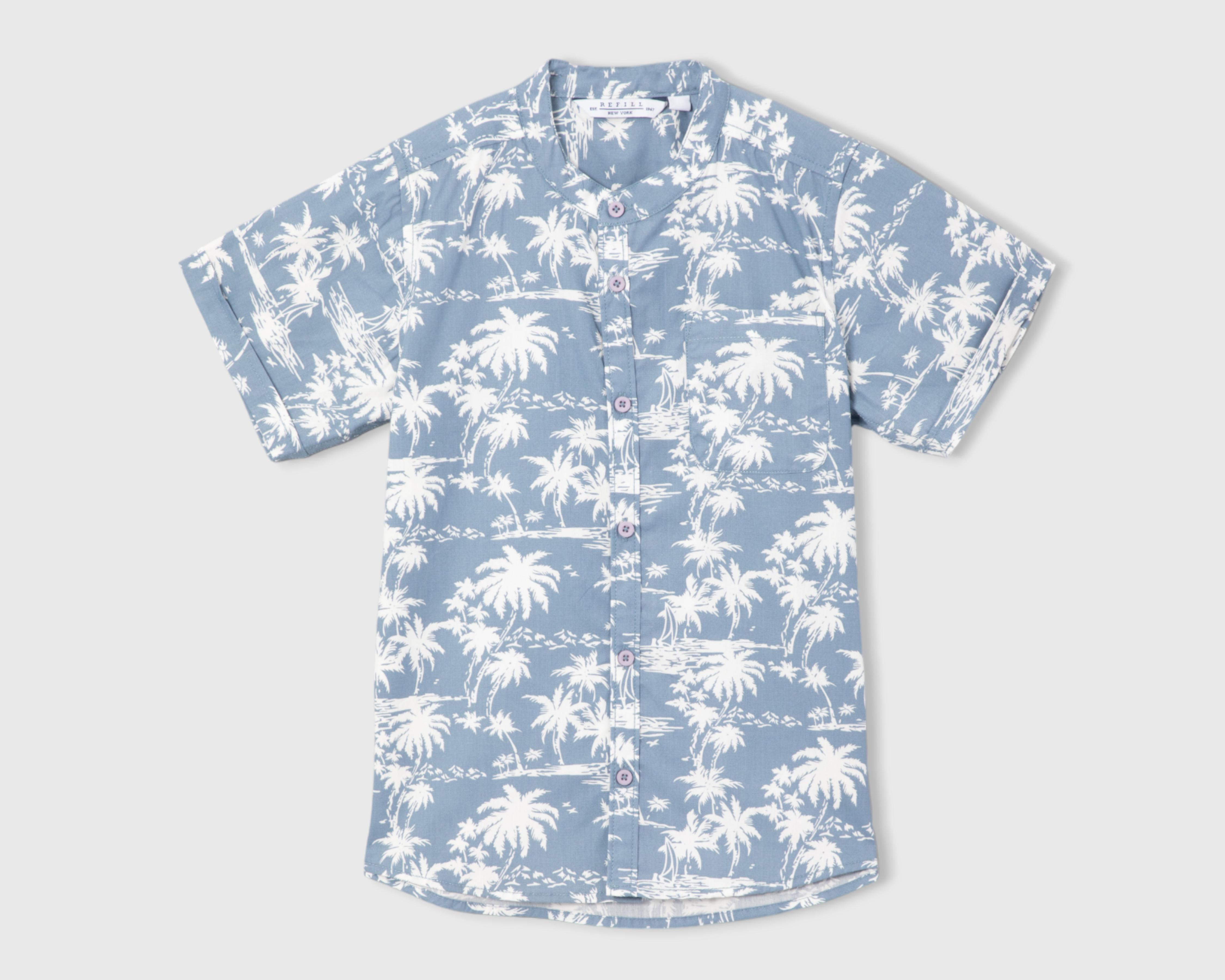 Camisa Refill Manga Corta de Palmeras para Niño $219