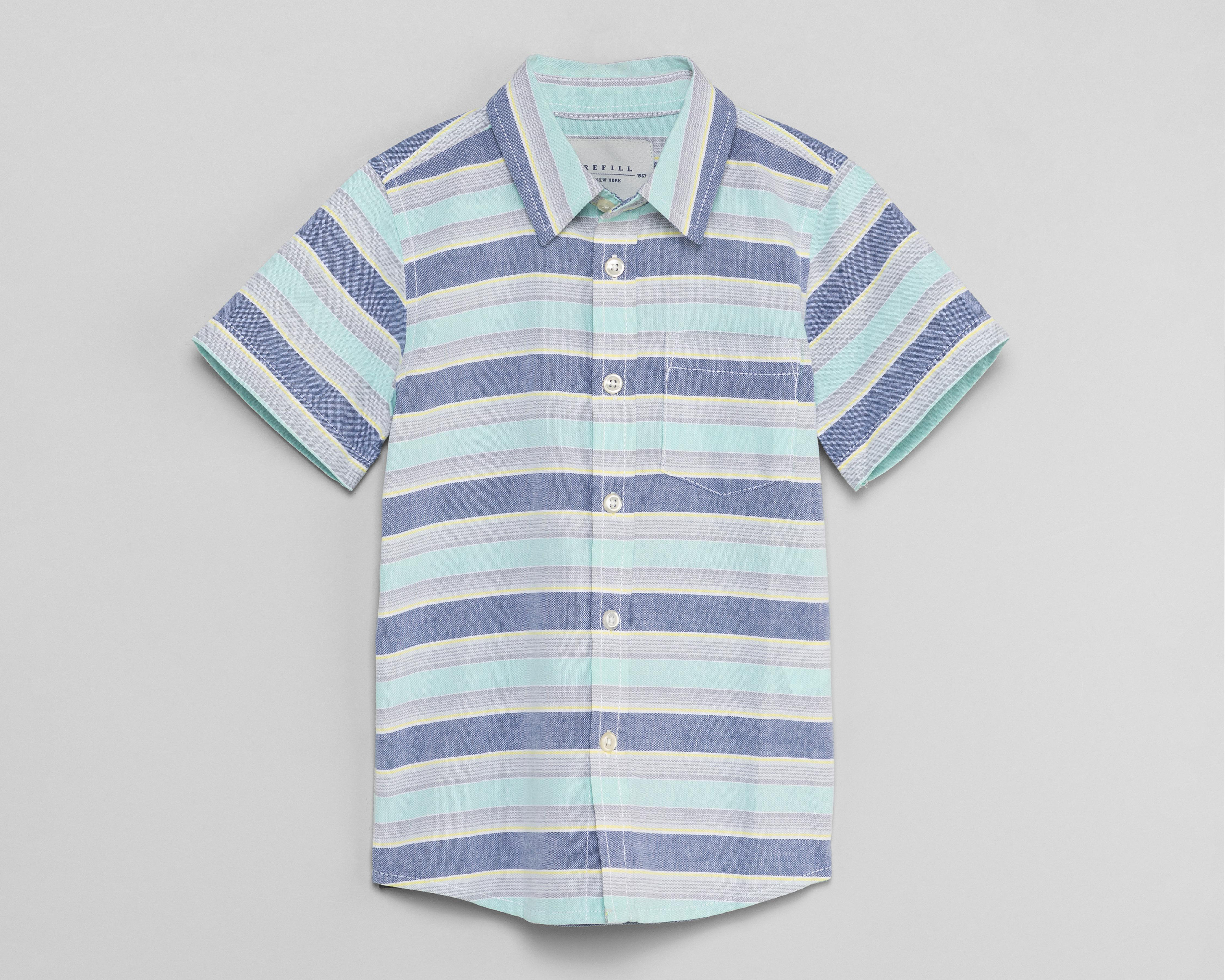 Camisa Refill Manga Corta a Rayas para Niño $200