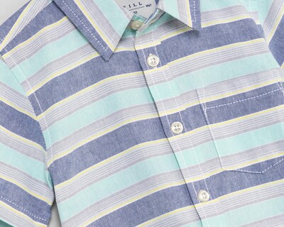 Foto 3 | Camisa Refill Manga Corta a Rayas para Niño