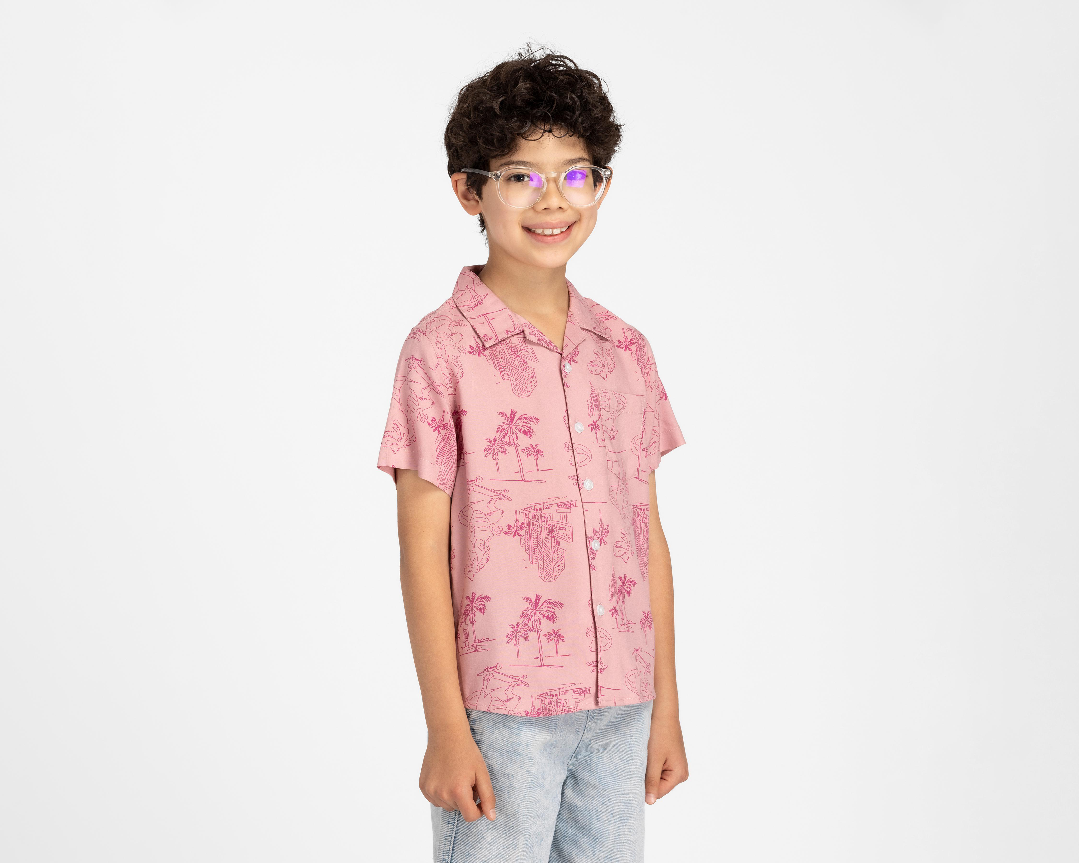 Foto 2 pulgar | Camisa Refill Manga Corta con Print de Dinosaurios para Niño
