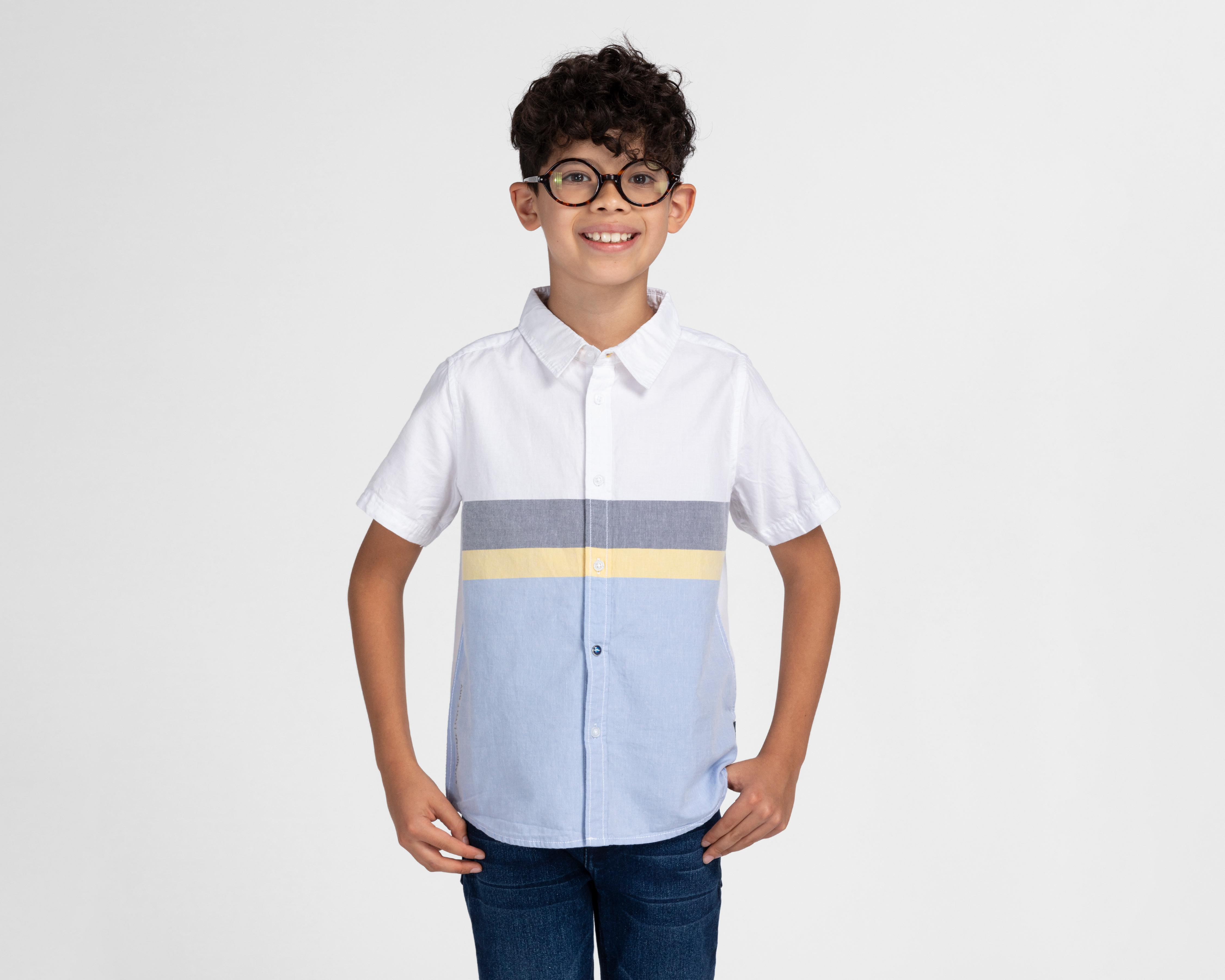 Foto 2 pulgar | Camisa Refill Manga Corta Estampada para Niño