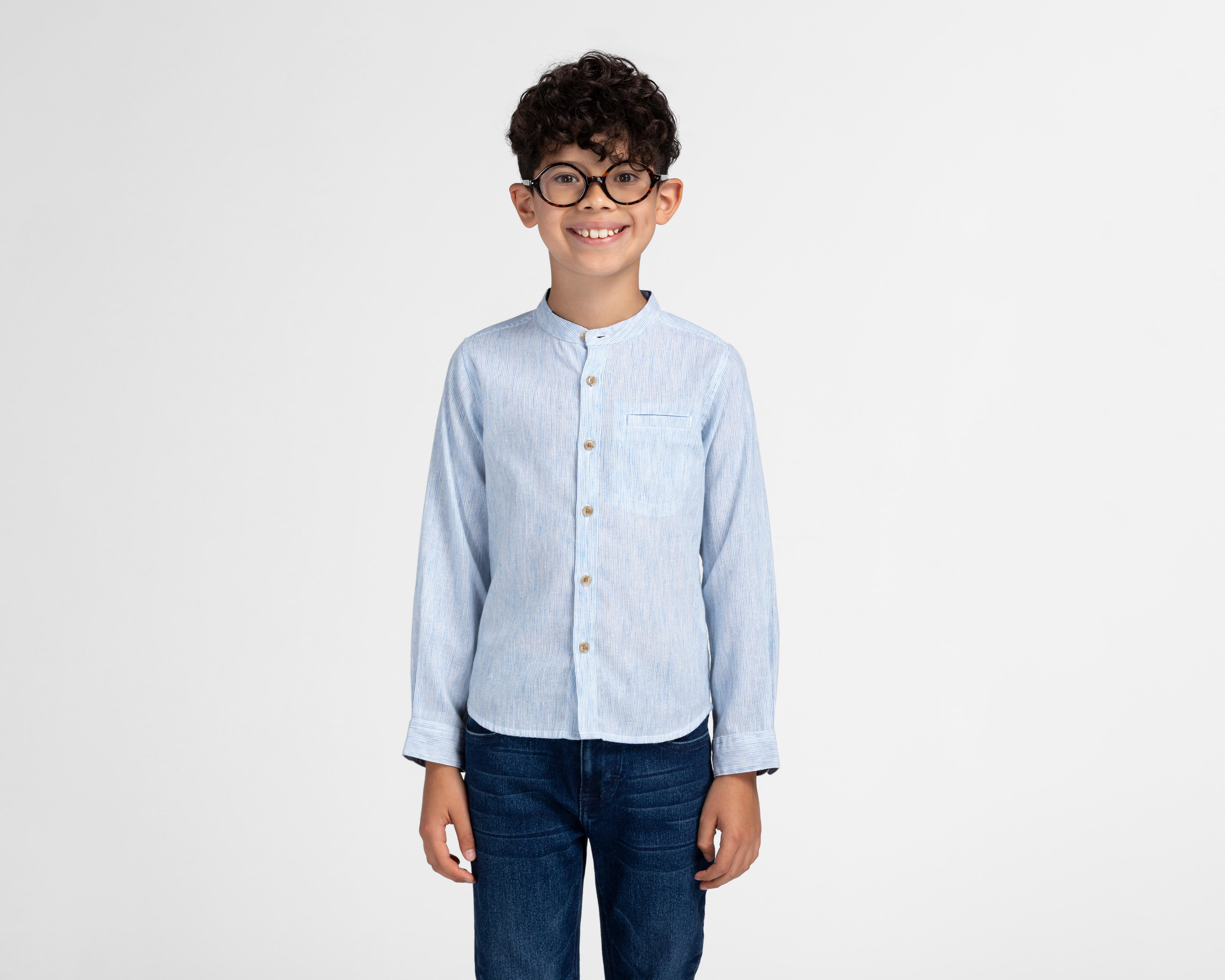 Camisa Refill Manga Larga a Rayas para Niño