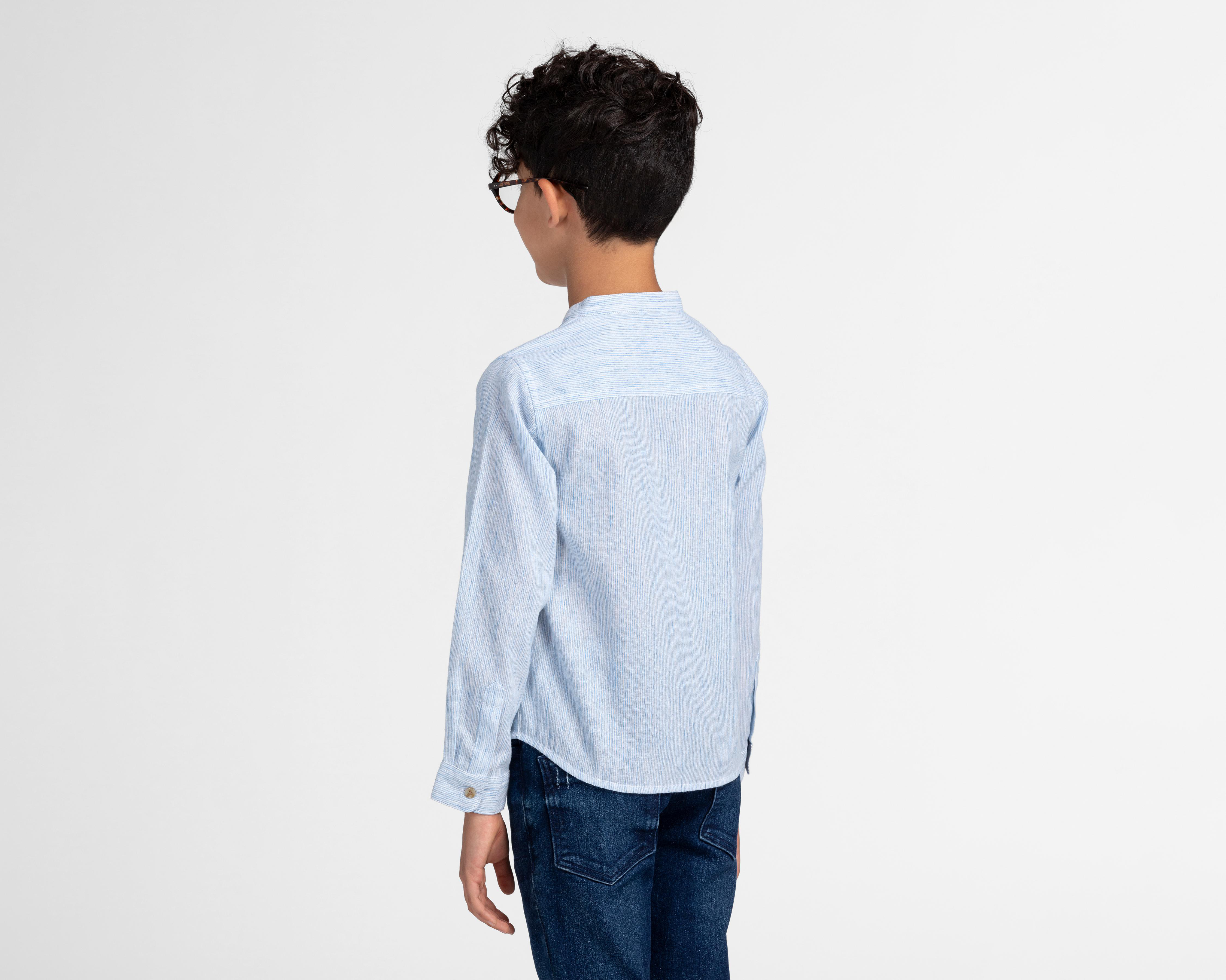 Foto 4 pulgar | Camisa Refill Manga Larga a Rayas para Niño