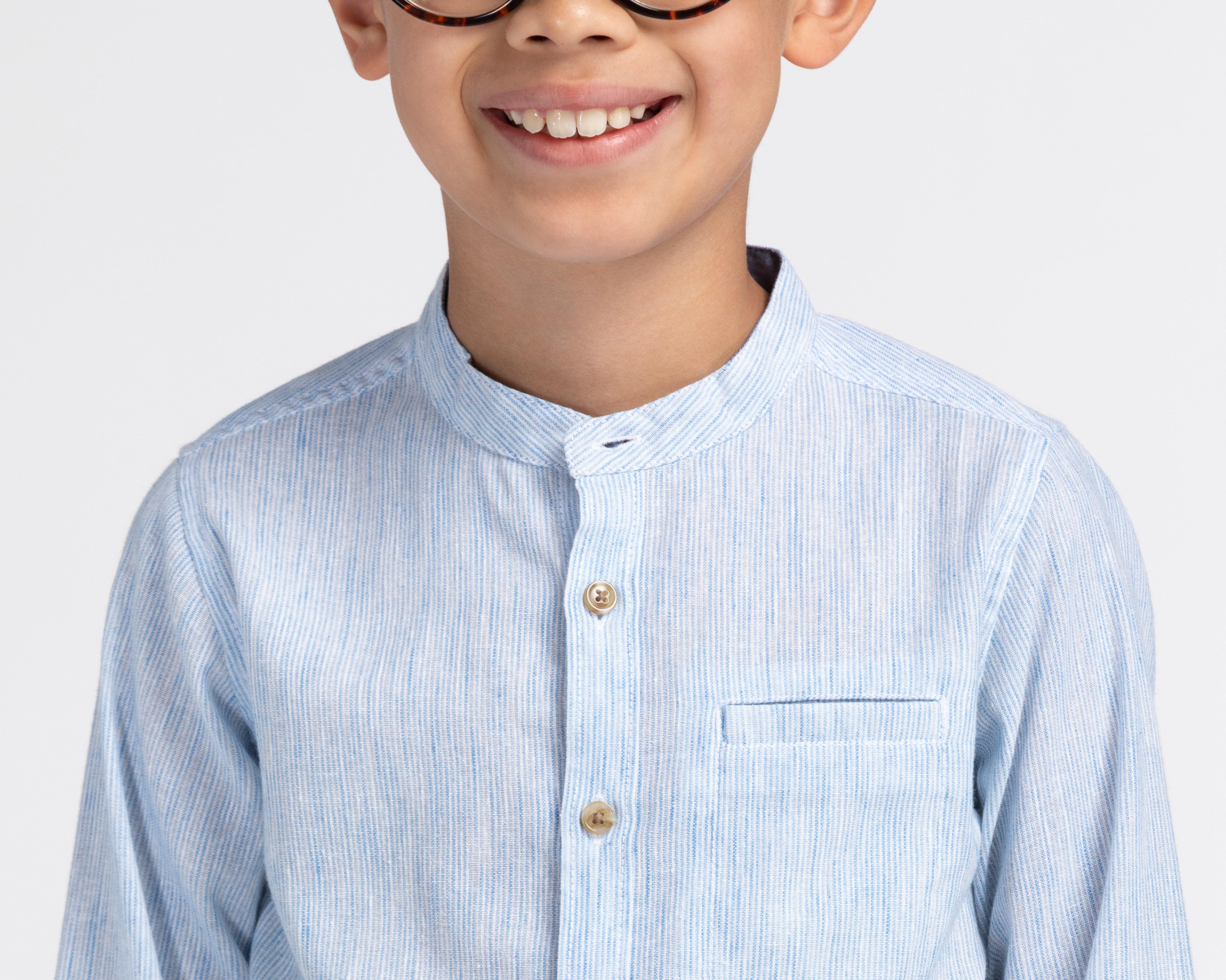 Foto 5 pulgar | Camisa Refill Manga Larga a Rayas para Niño