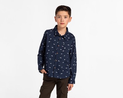 Foto 1 | Camisa Refill Manga Larga de Tiburones para Niño