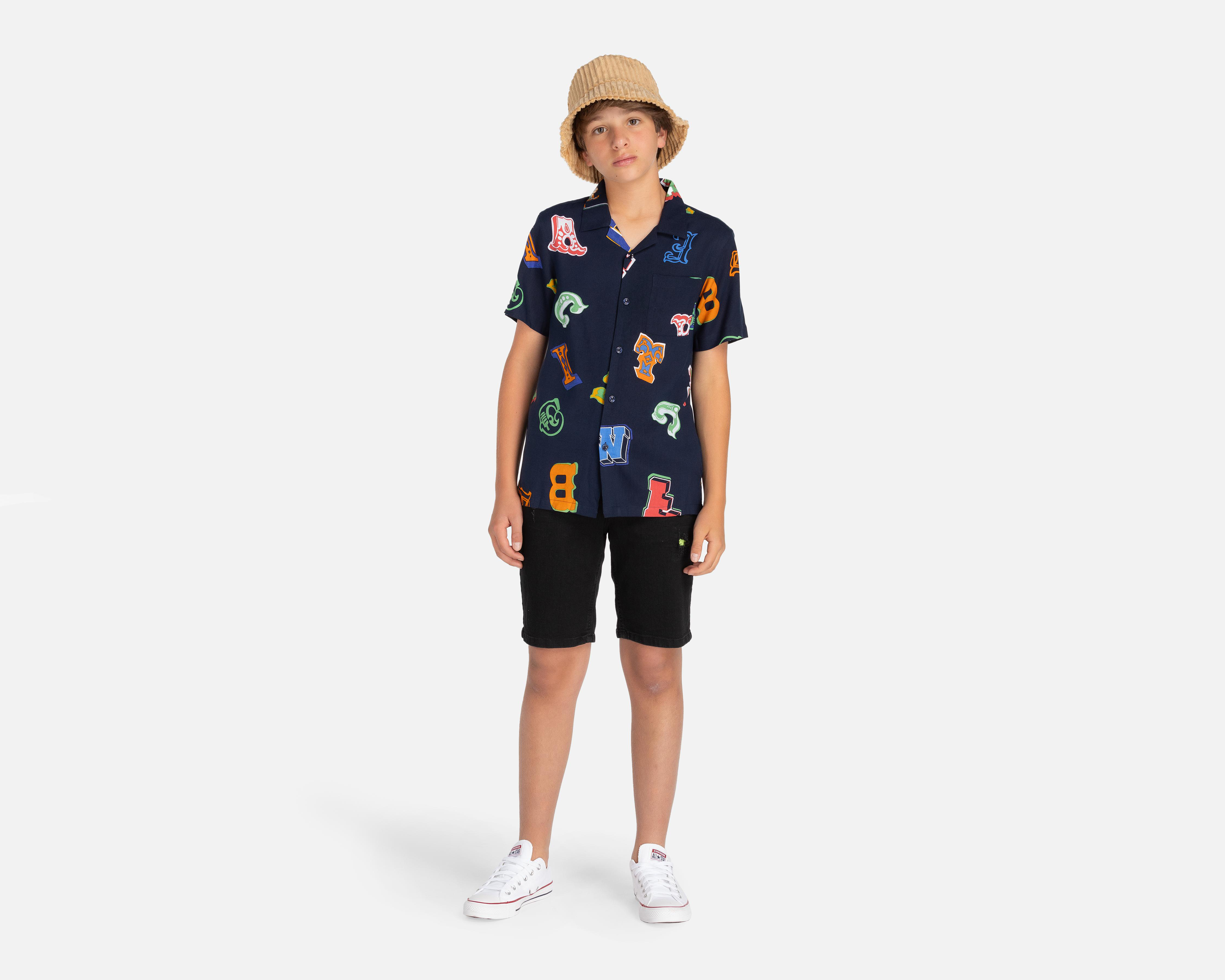 Foto 4 pulgar | Camisa Neo*City Manga Corta Estampada Juvenil