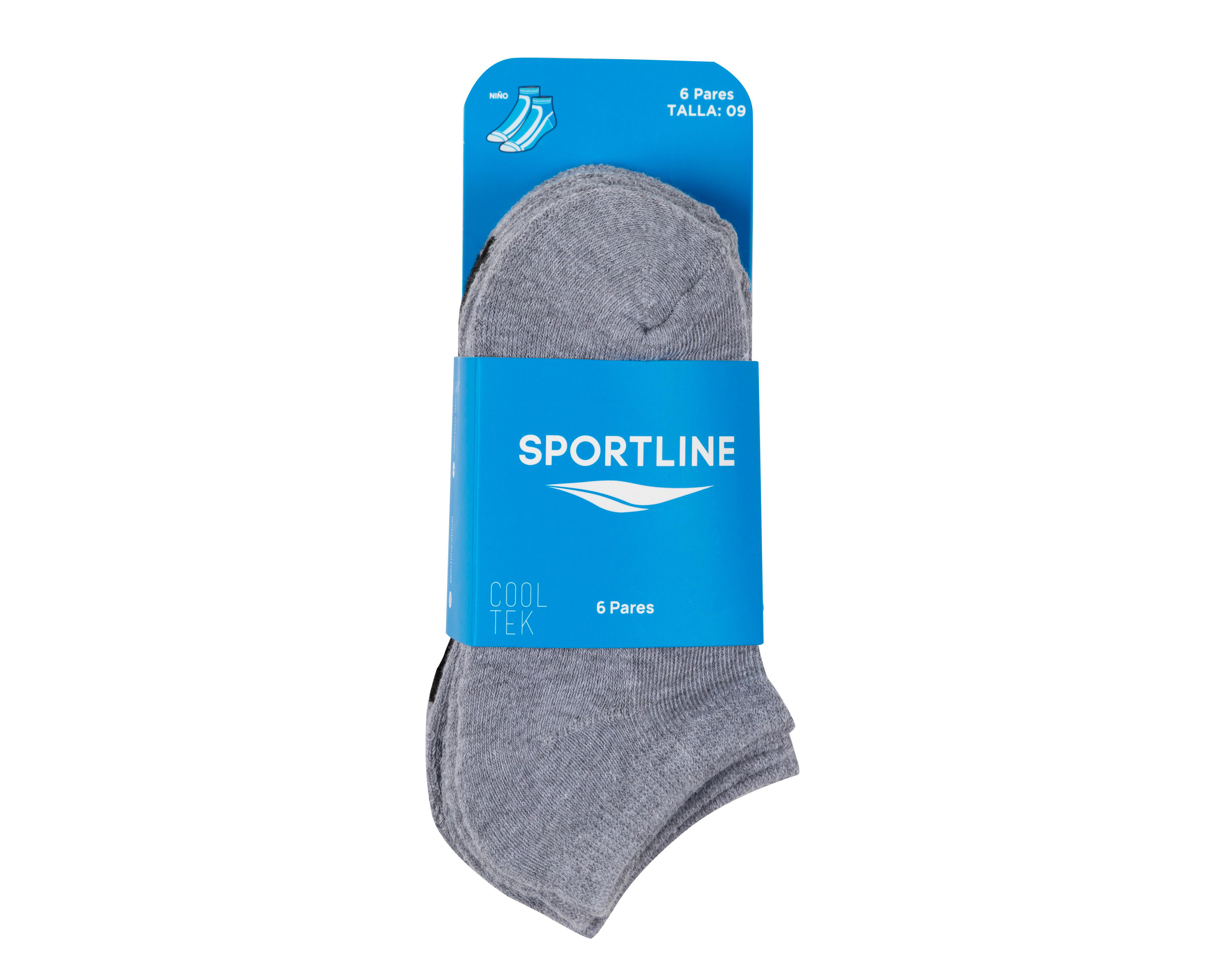 Foto 4 pulgar | Calcetas Deportivas Sportline Cool Tek para Niño 6 Pares