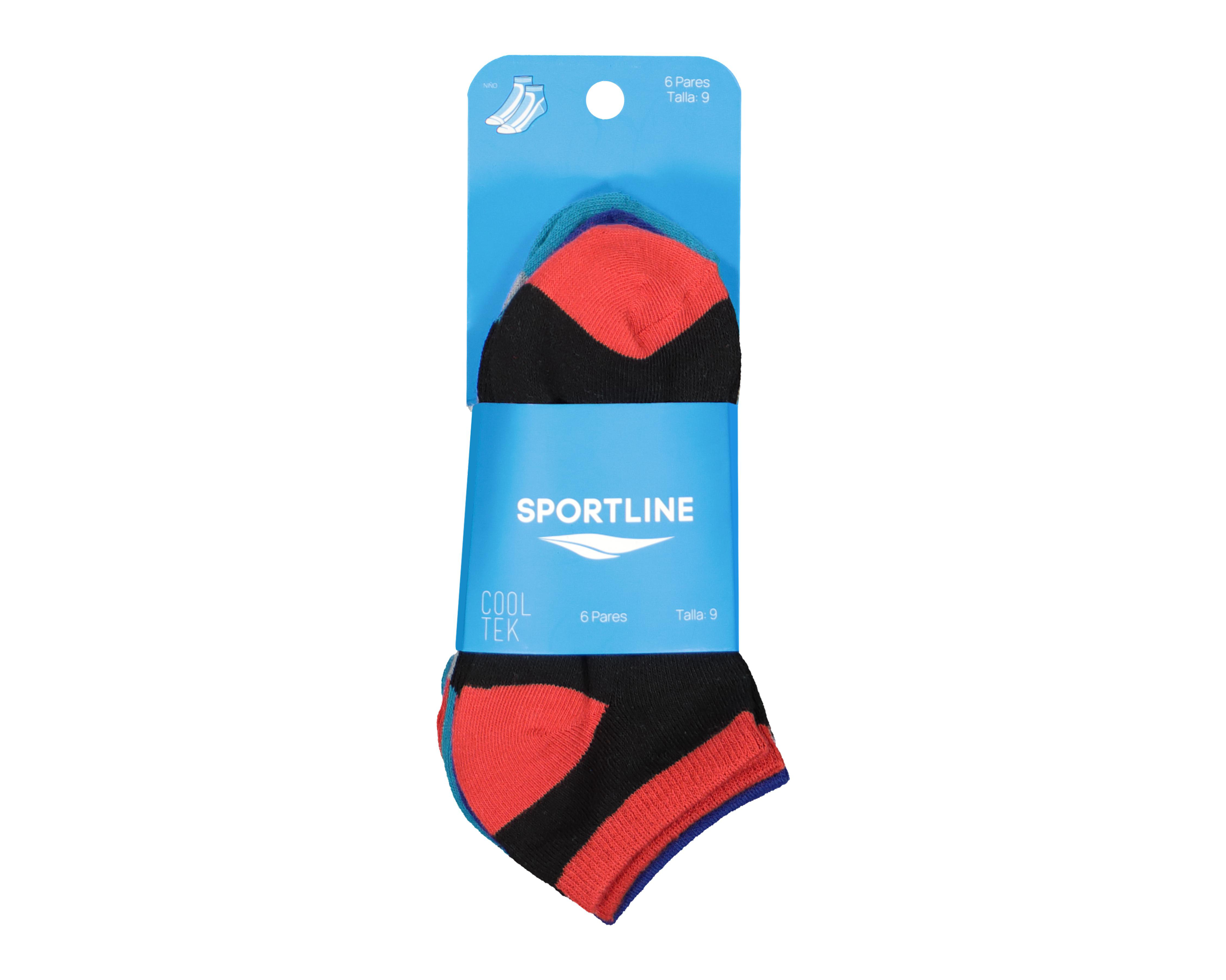 Foto 4 pulgar | Calcetas Deportivas Tines Sportline Cooltek para Niño 6 Pares